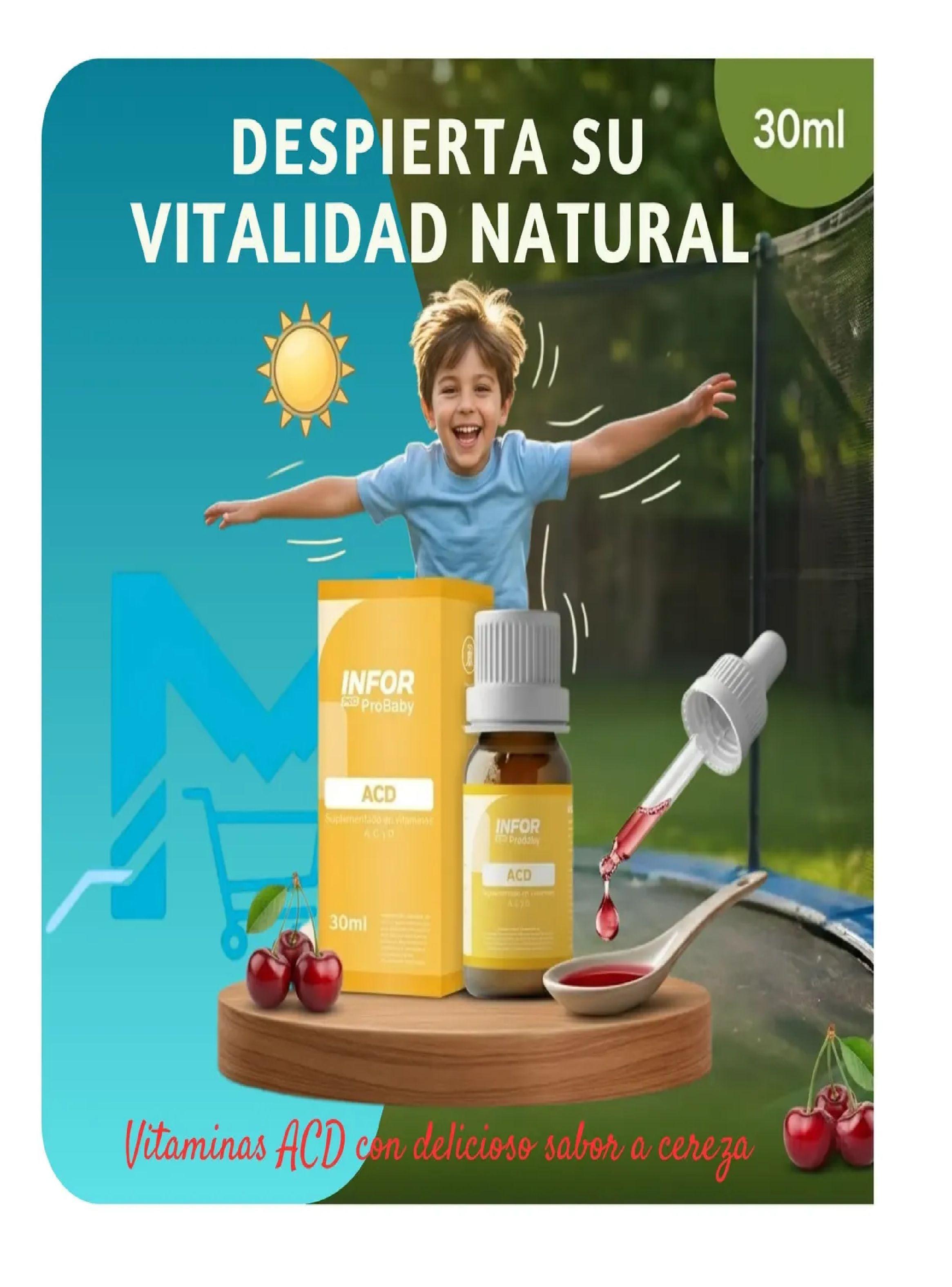 Infor Pro Vitaminas Acd Gotas 30ml Sabor Cereza Infortin Acd-3