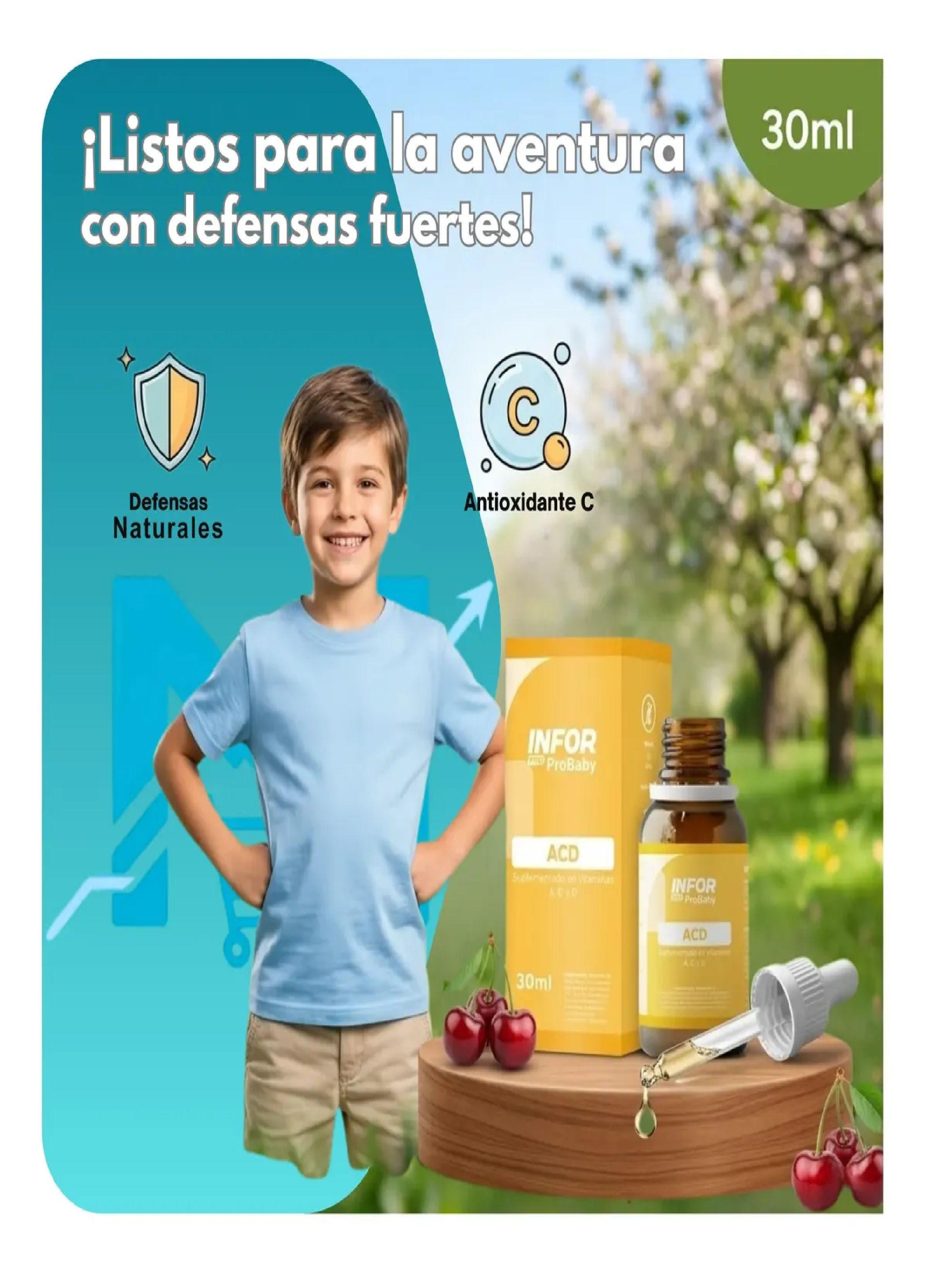 Infor Pro Vitaminas Acd Gotas 30ml Sabor Cereza Infortin Acd-4