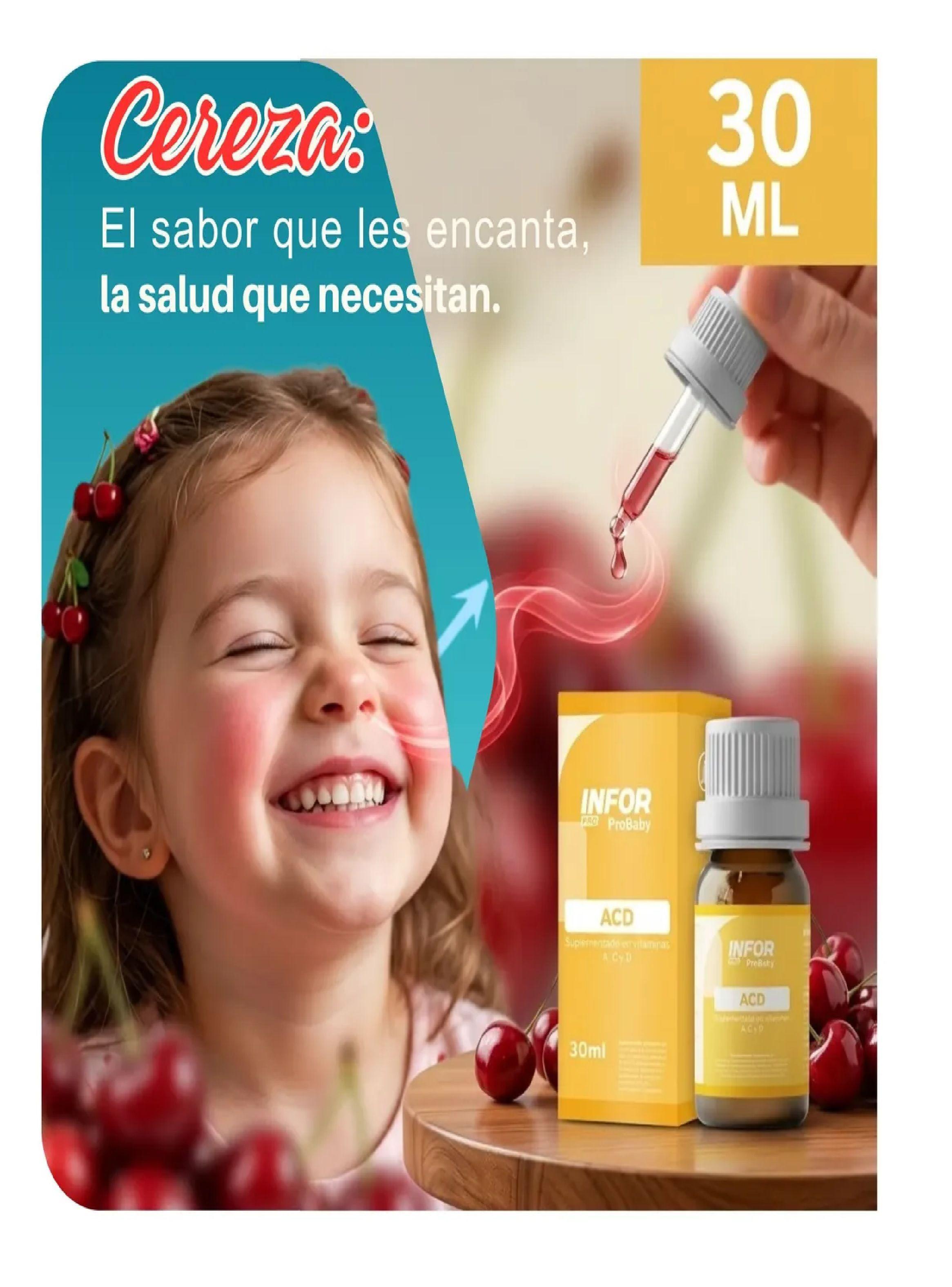 Infor Pro Vitaminas Acd Gotas 30ml Sabor Cereza Infortin Acd-5
