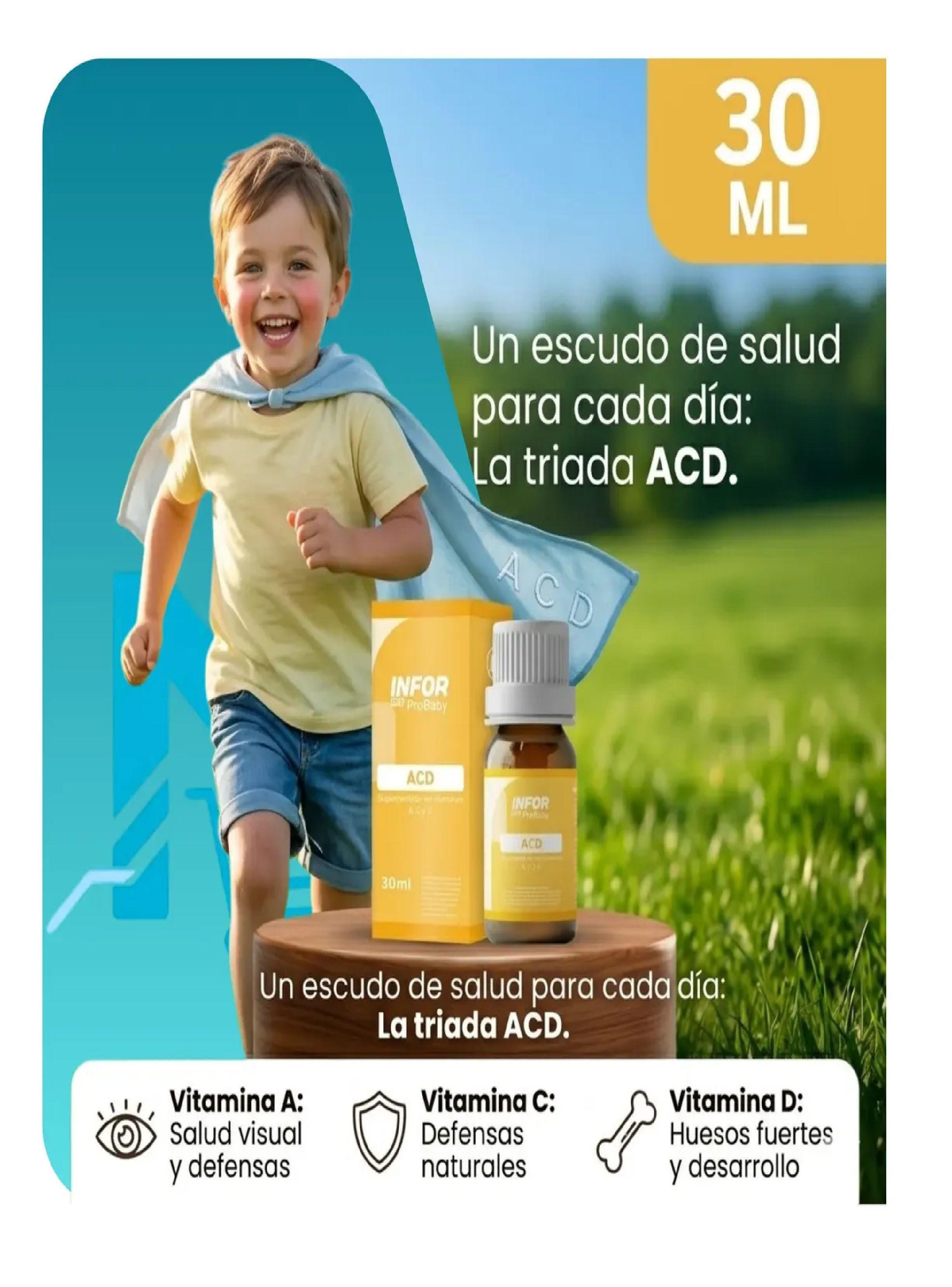 Infor Pro Vitaminas Acd Gotas 30ml Sabor Cereza Infortin Acd-6
