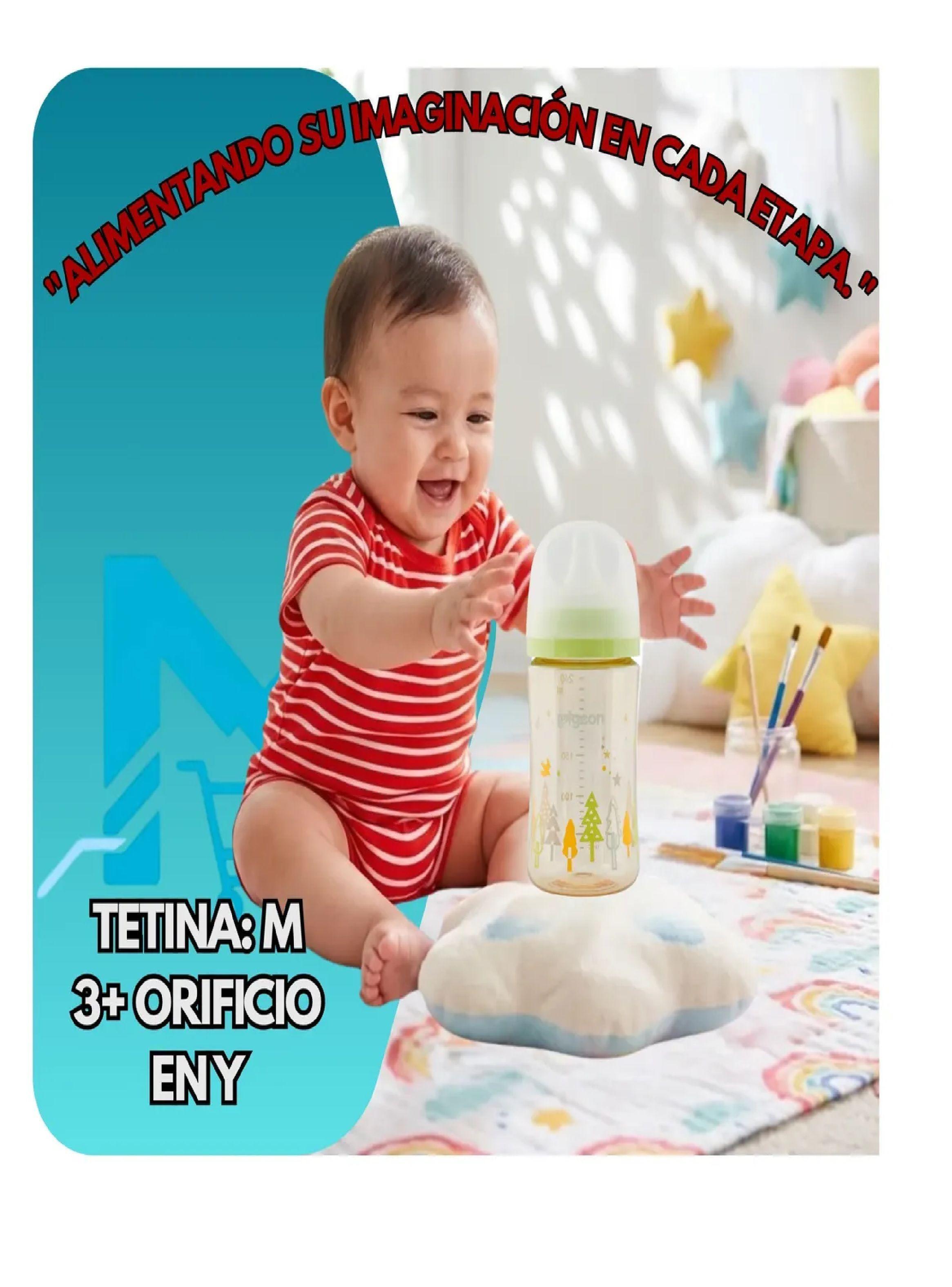 Biberon mamadera Softouch Pigeon Ppsu 240ml Anticolico Verde-4
