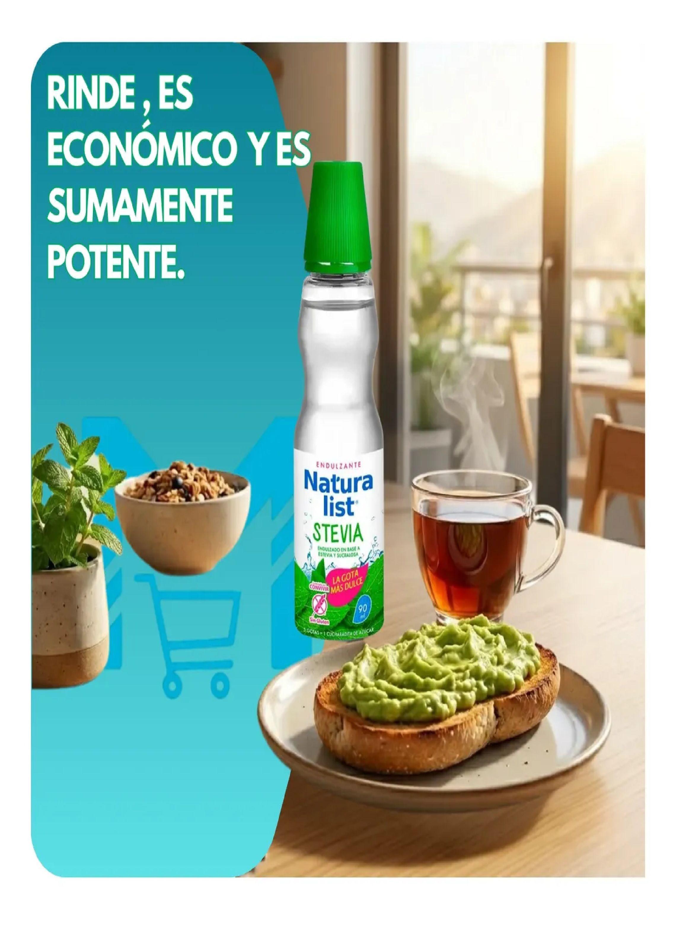 Endulzante Liquido Naturalist Stevia Sucralosa Gotas 90ml-3
