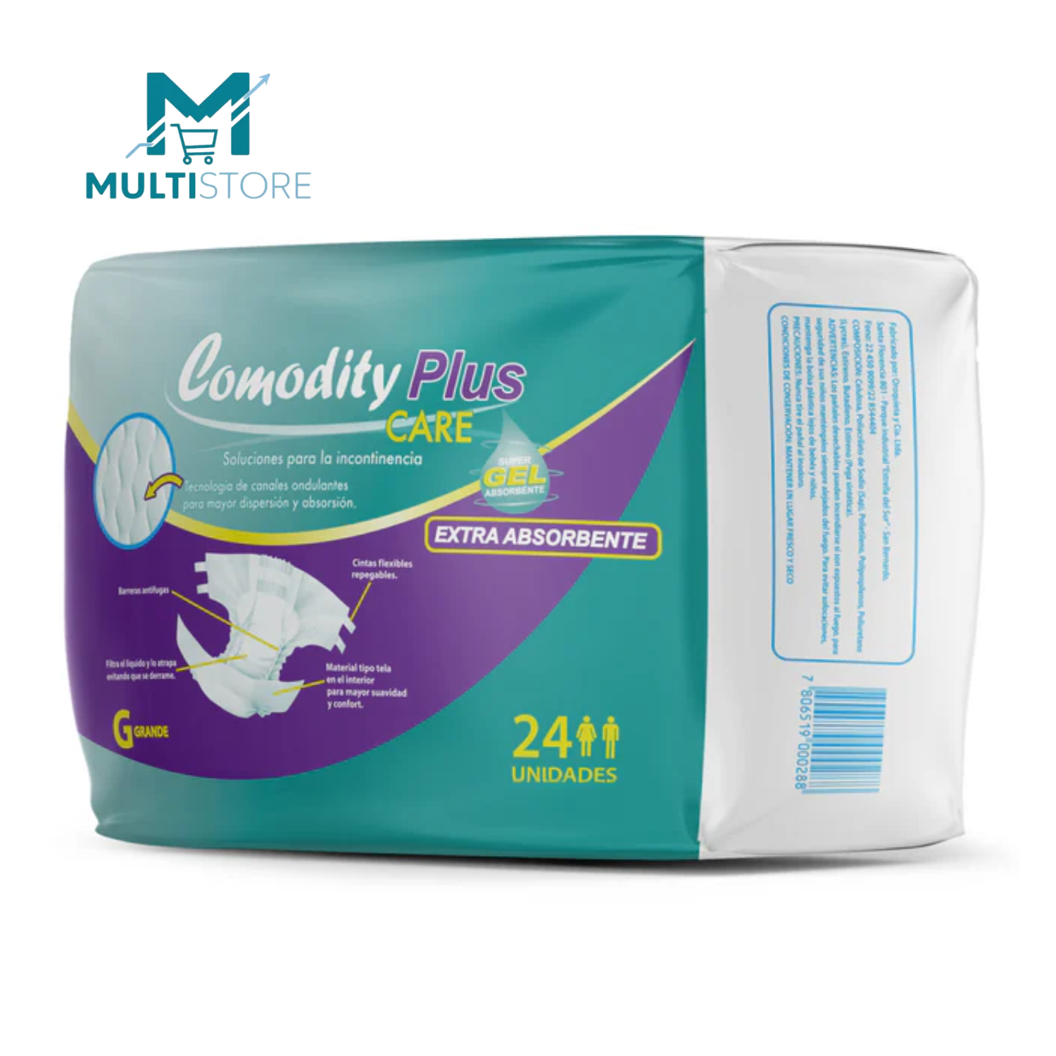 Pañal Adulto Higieclin Plus Care Talla G X24 Con Aloe Vera-2