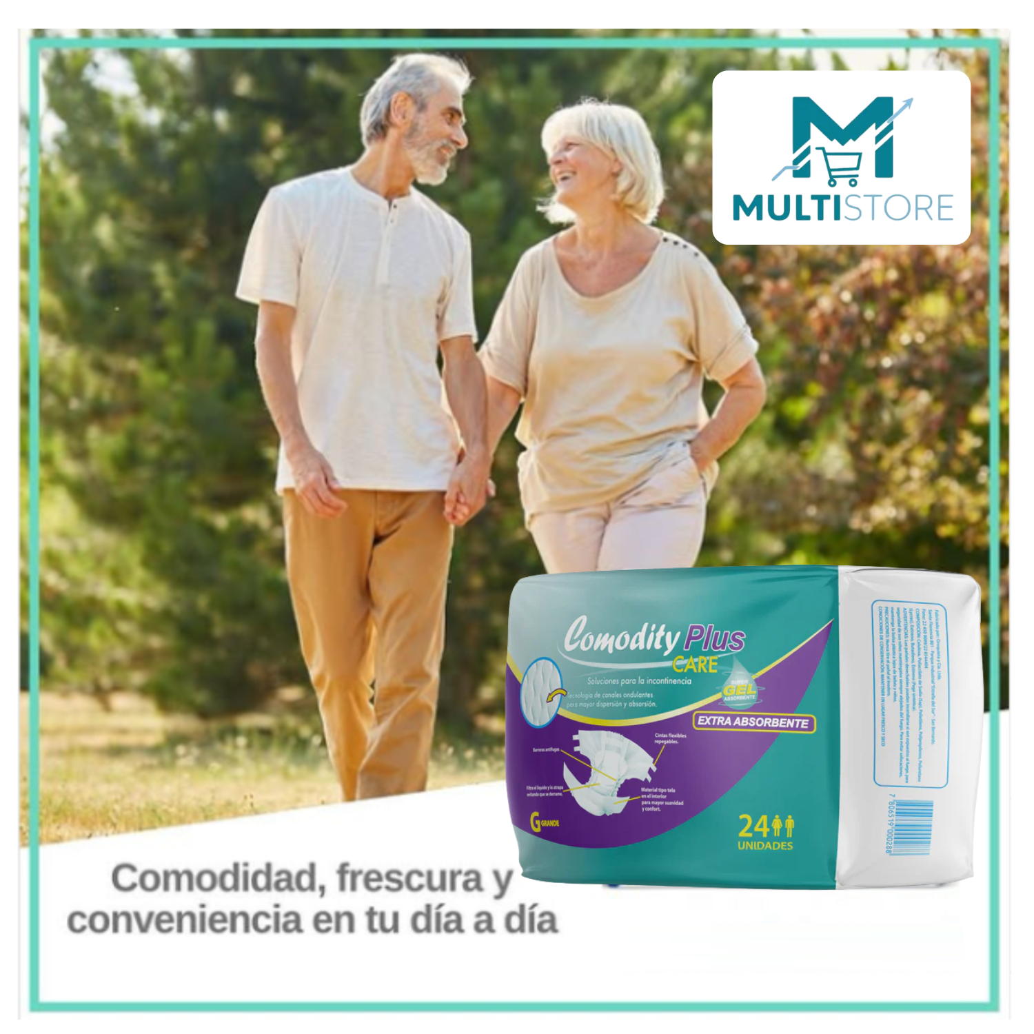 Pañal Adulto Higieclin Plus Care Talla G X24 Con Aloe Vera-3