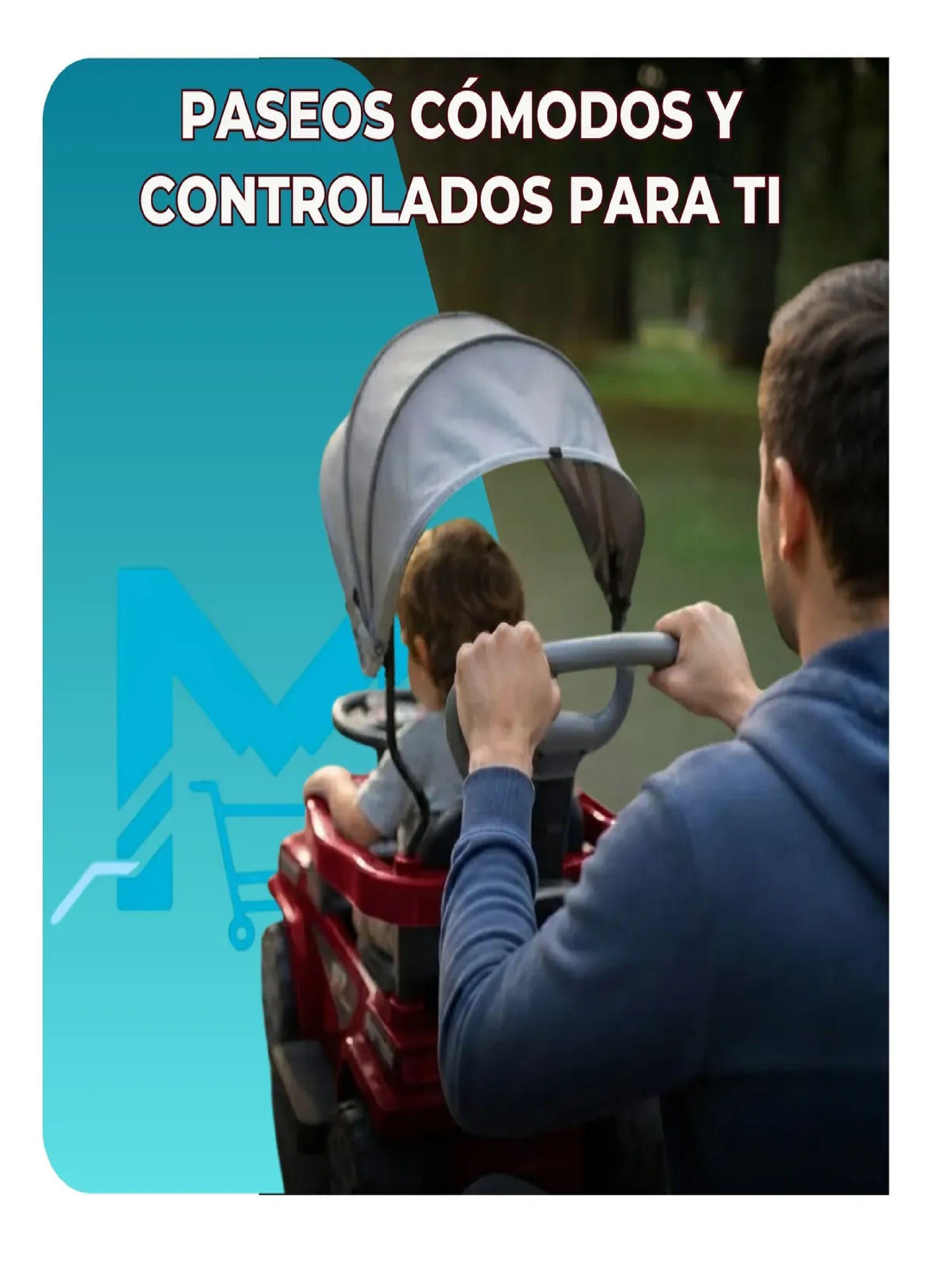 Carrito Montable Correpasillos Con Sombrilla Luces Y Sonido-3