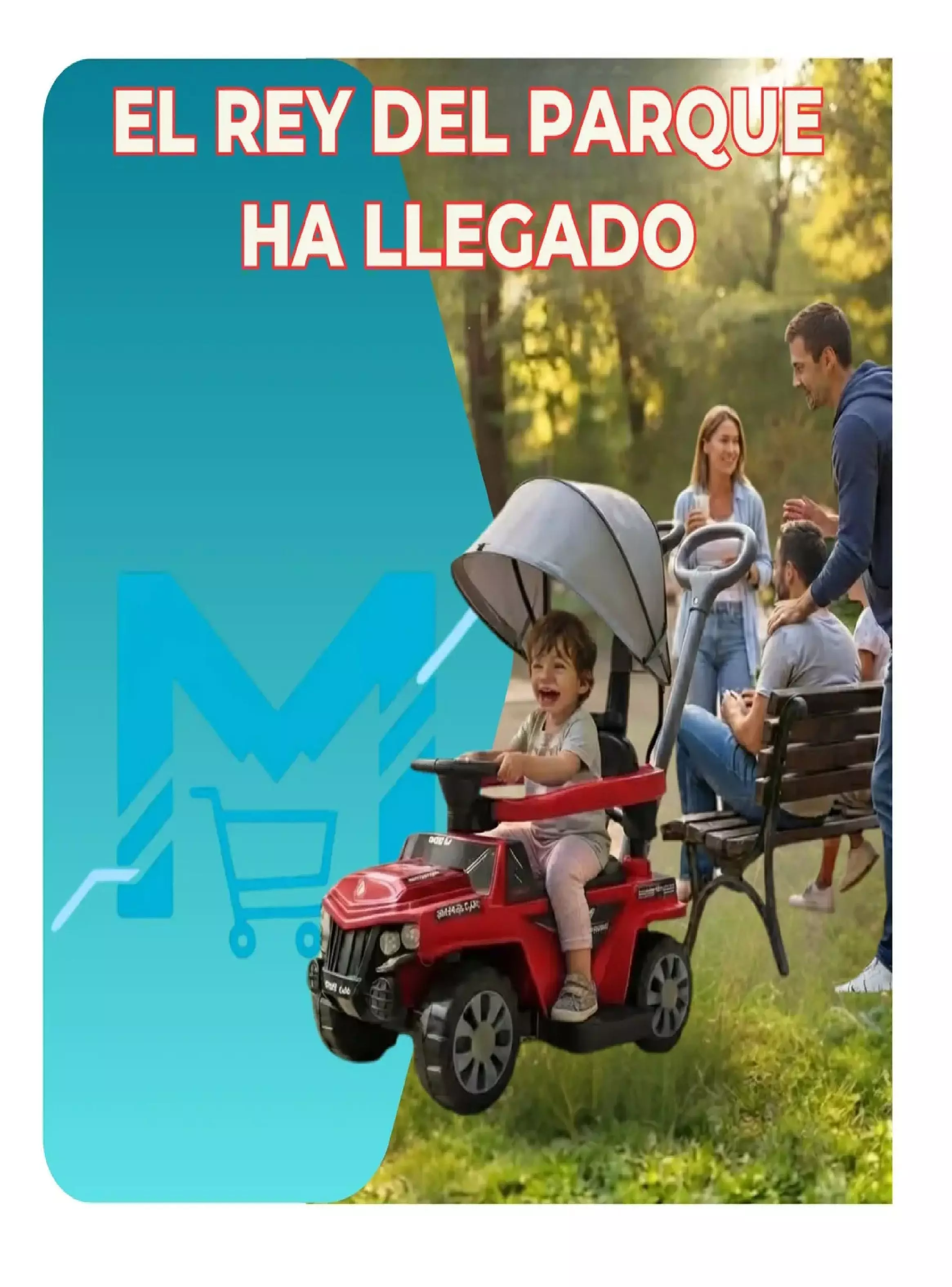 Carrito Montable Correpasillos Con Sombrilla Luces Y Sonido-6