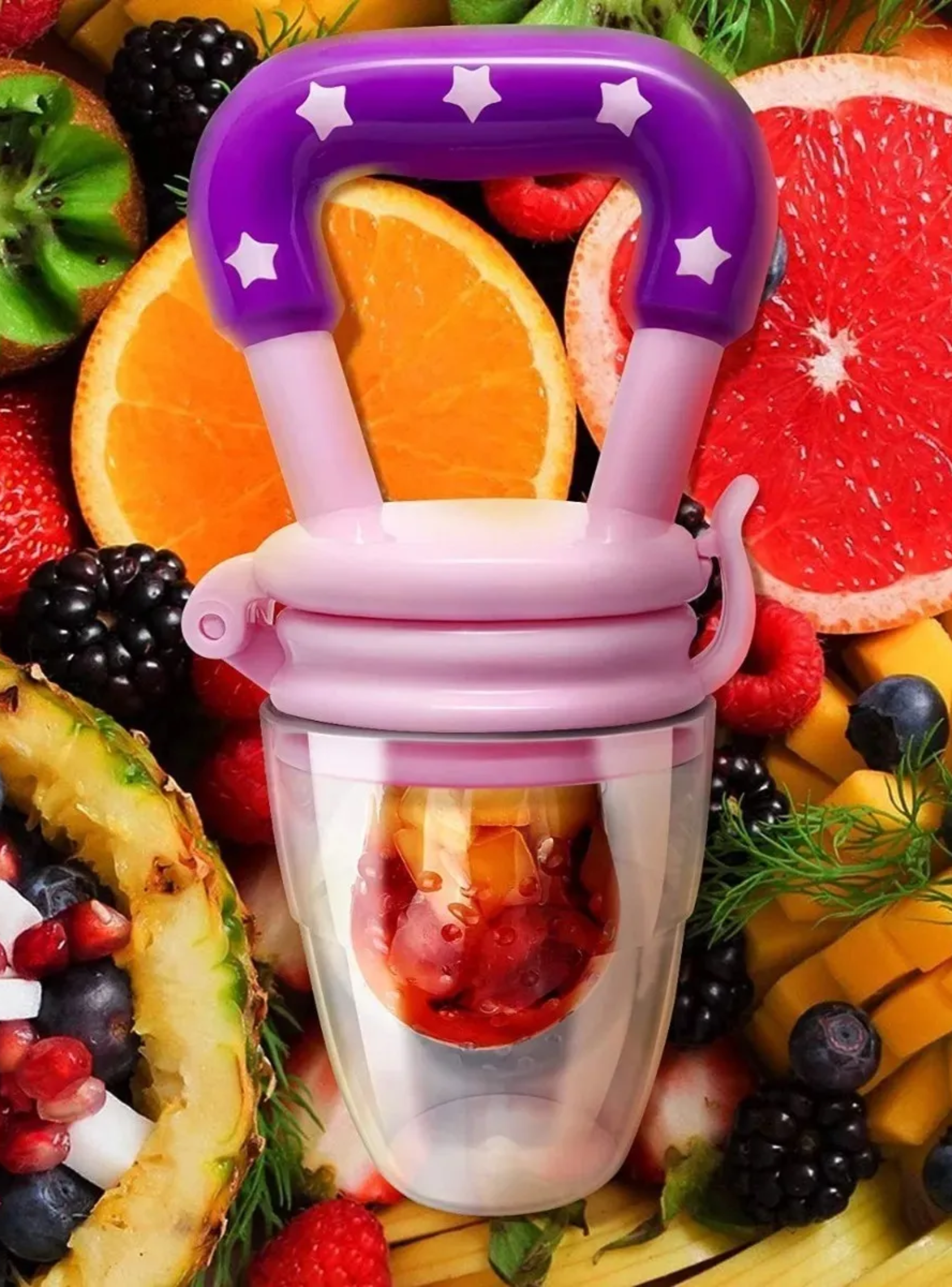 Chupete Fruta Bebe Mordedor Rasca Encías Bebés Chupe Silicon-2