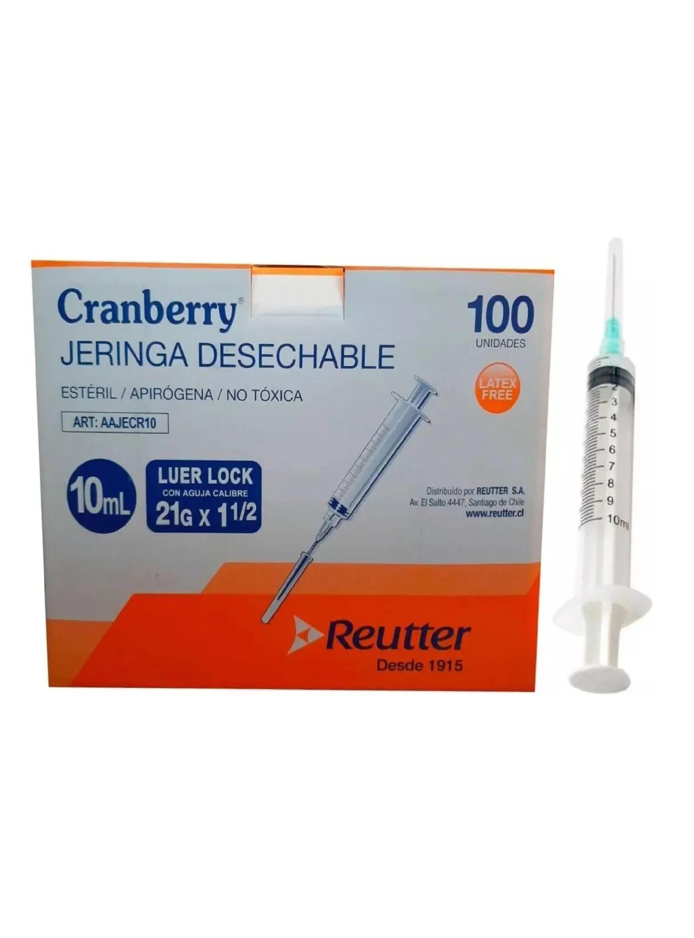 Jeringa Desechable Luer Lock 10cc 21g X 1 Media Caja 100 Unid-2