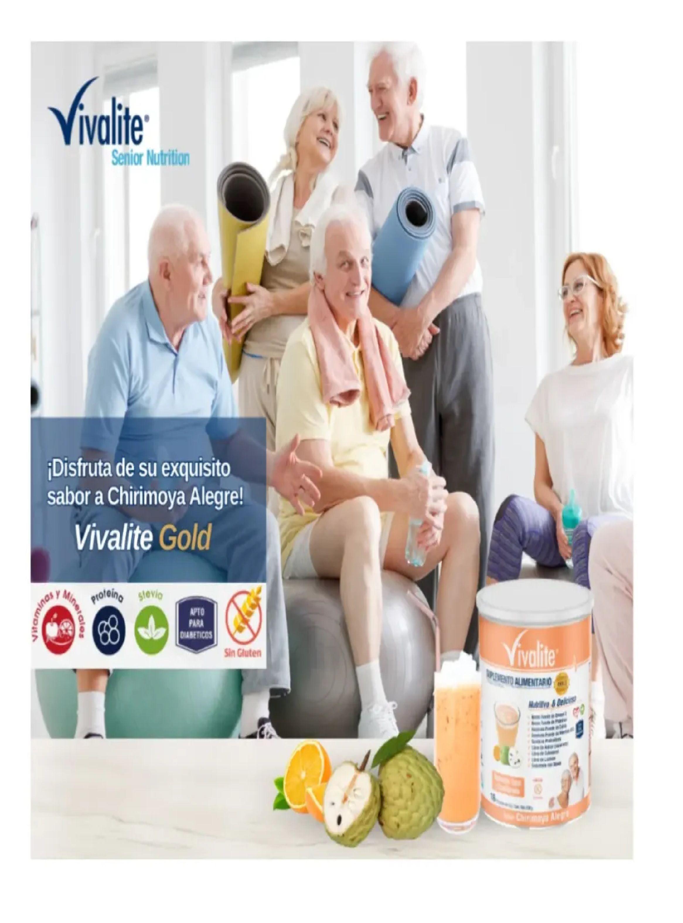 Suplemento Alimentario Vivalite Gold 900g Chirimoya Alegre-2