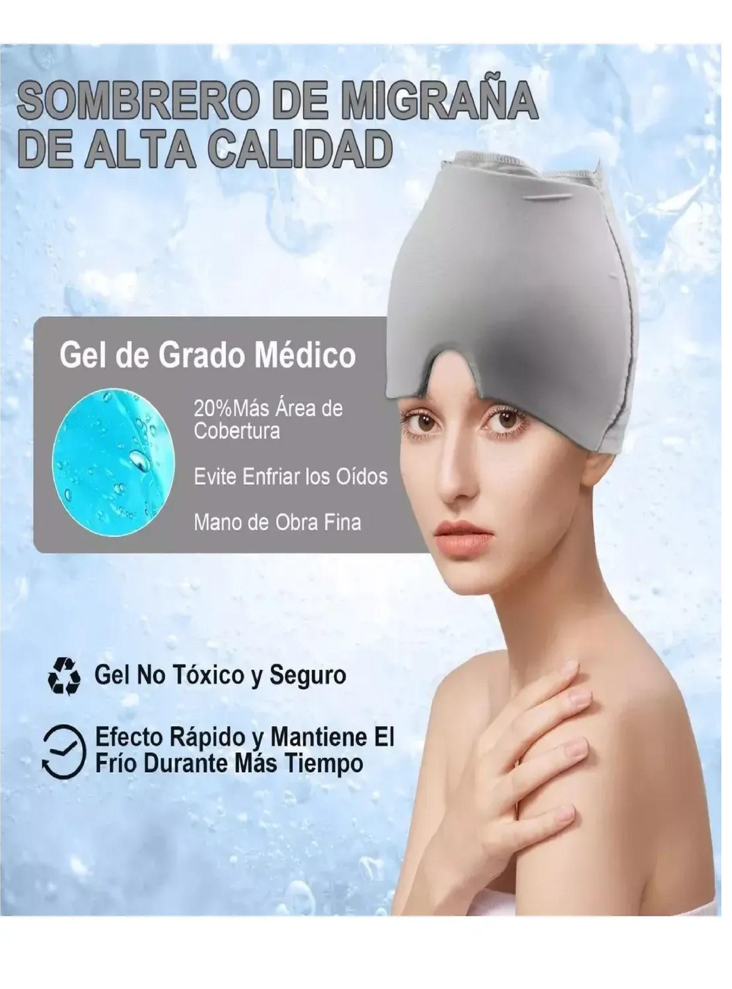 Gorro De Gel Alivio De Migraña Terapia De Frio Color Morado-3