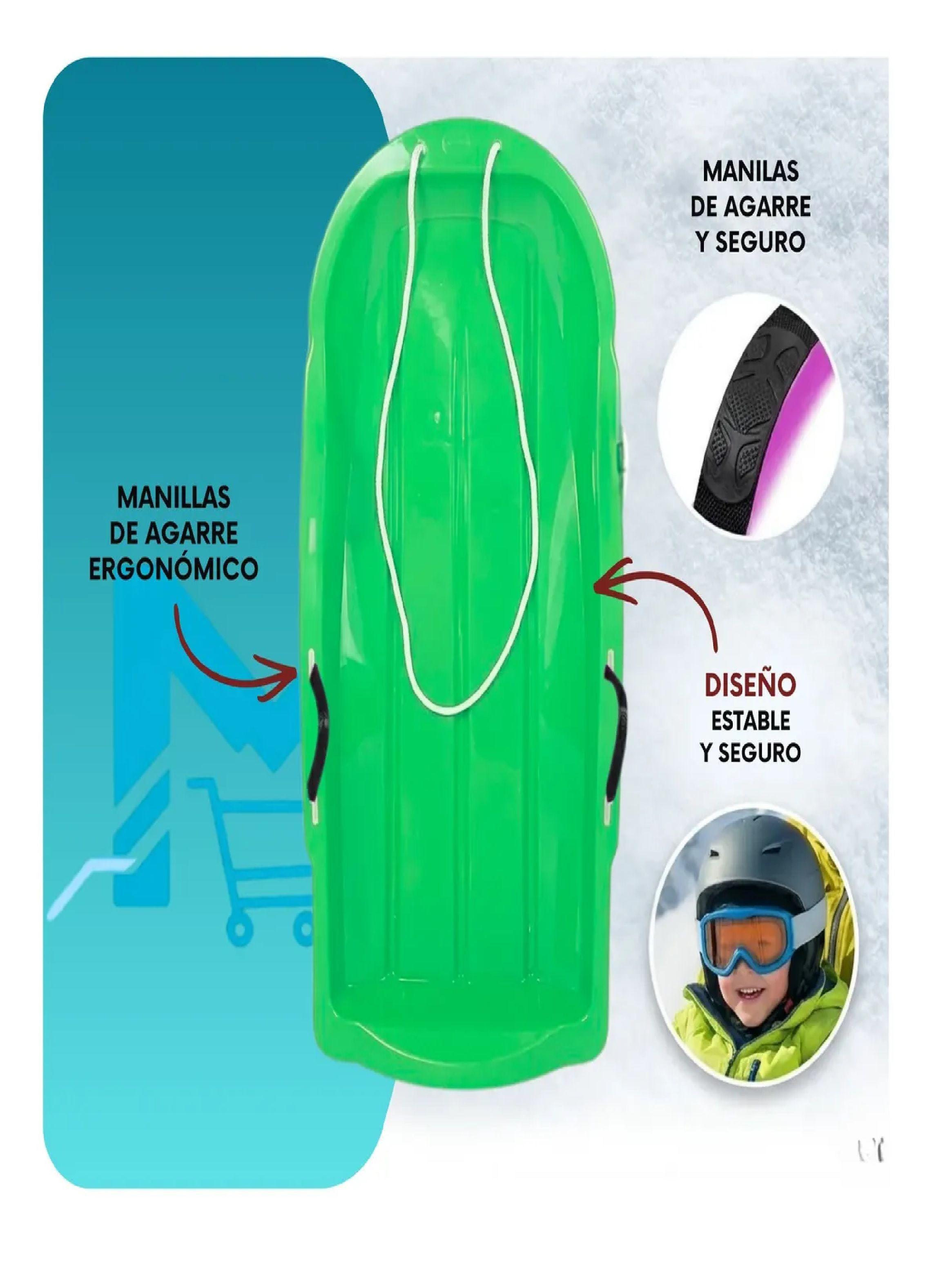 Trineo Nieve Deslizante Con Agarre Y Cuerda Ni os Y Adultos Verde-5
