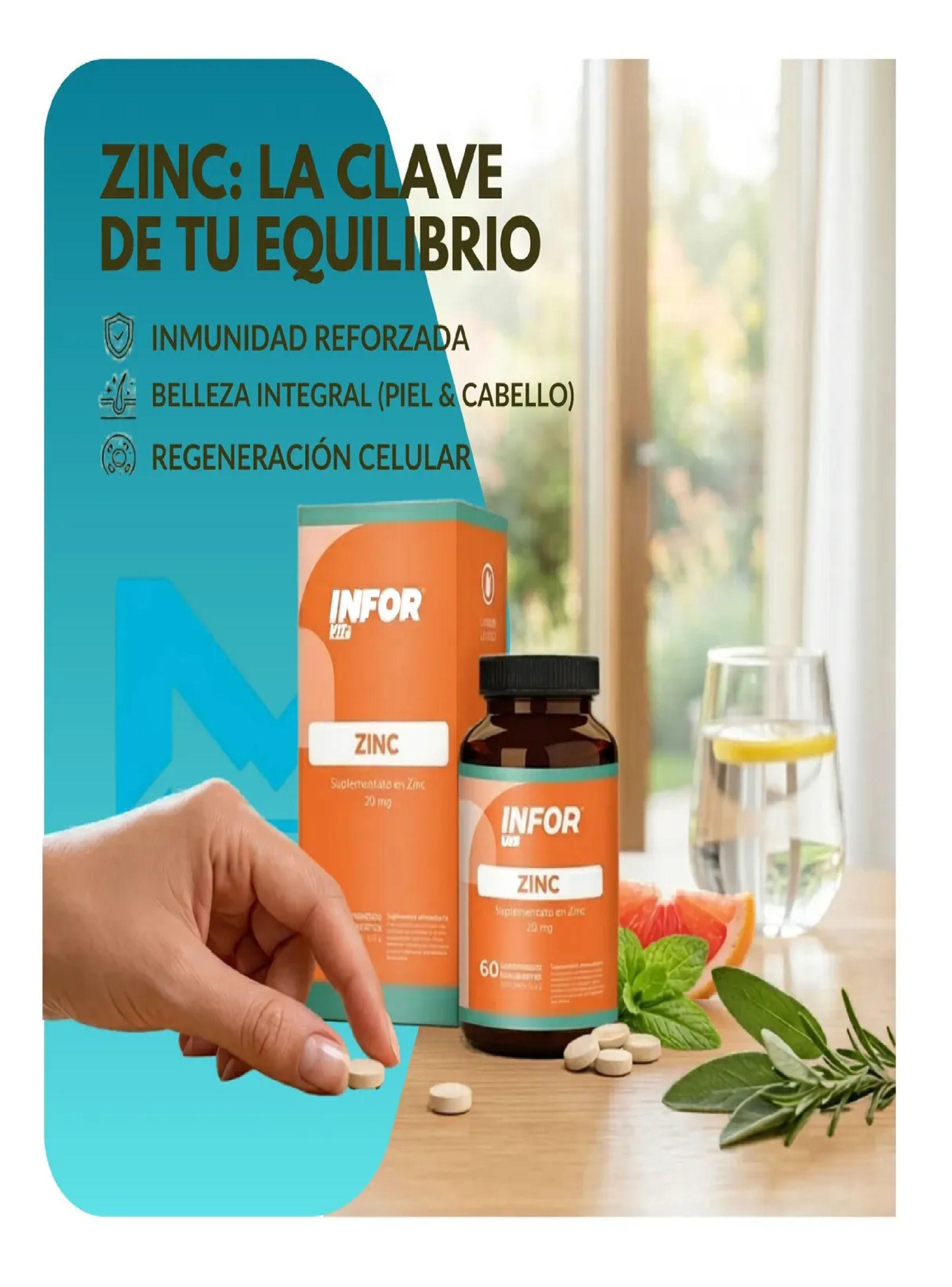 Infor Vit Zinc 60 Comp Refuerzo Inmune Piel U as Y Cabello-2