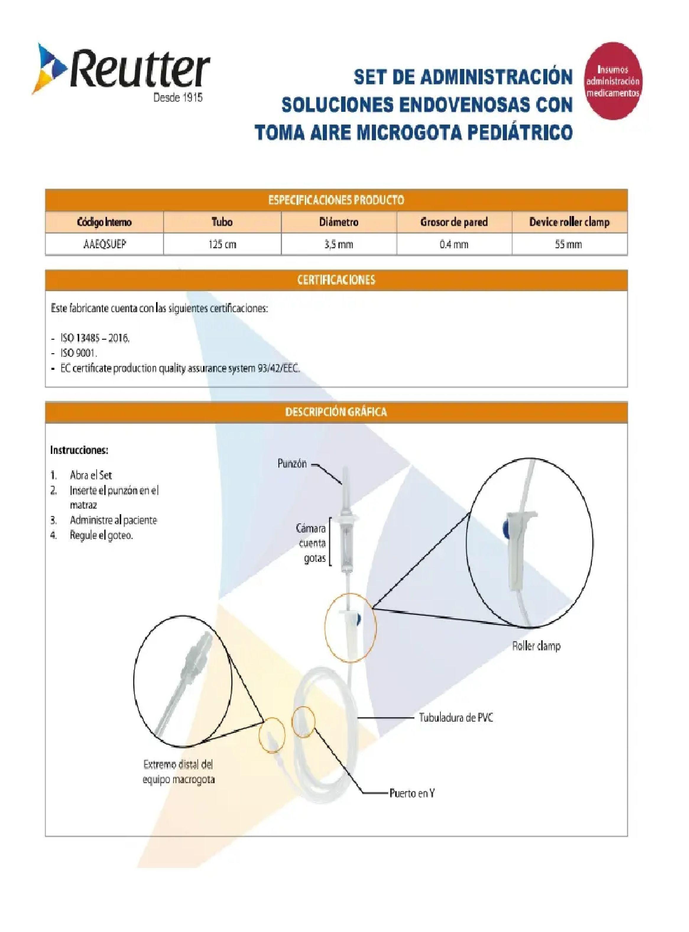 Set Adm Soluciones Con Toma Aire Microgota Pedi trico 60 1ml-2