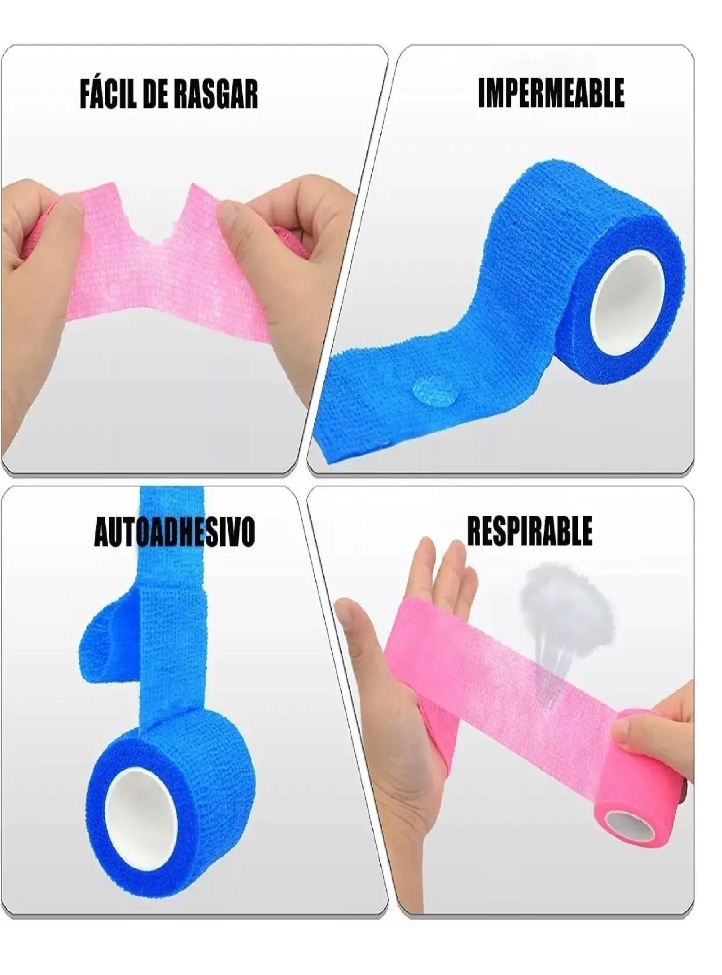 Pack X 5 Venda Coban Cinta Para Vendaje Cohesiva 10cm X450cm-5
