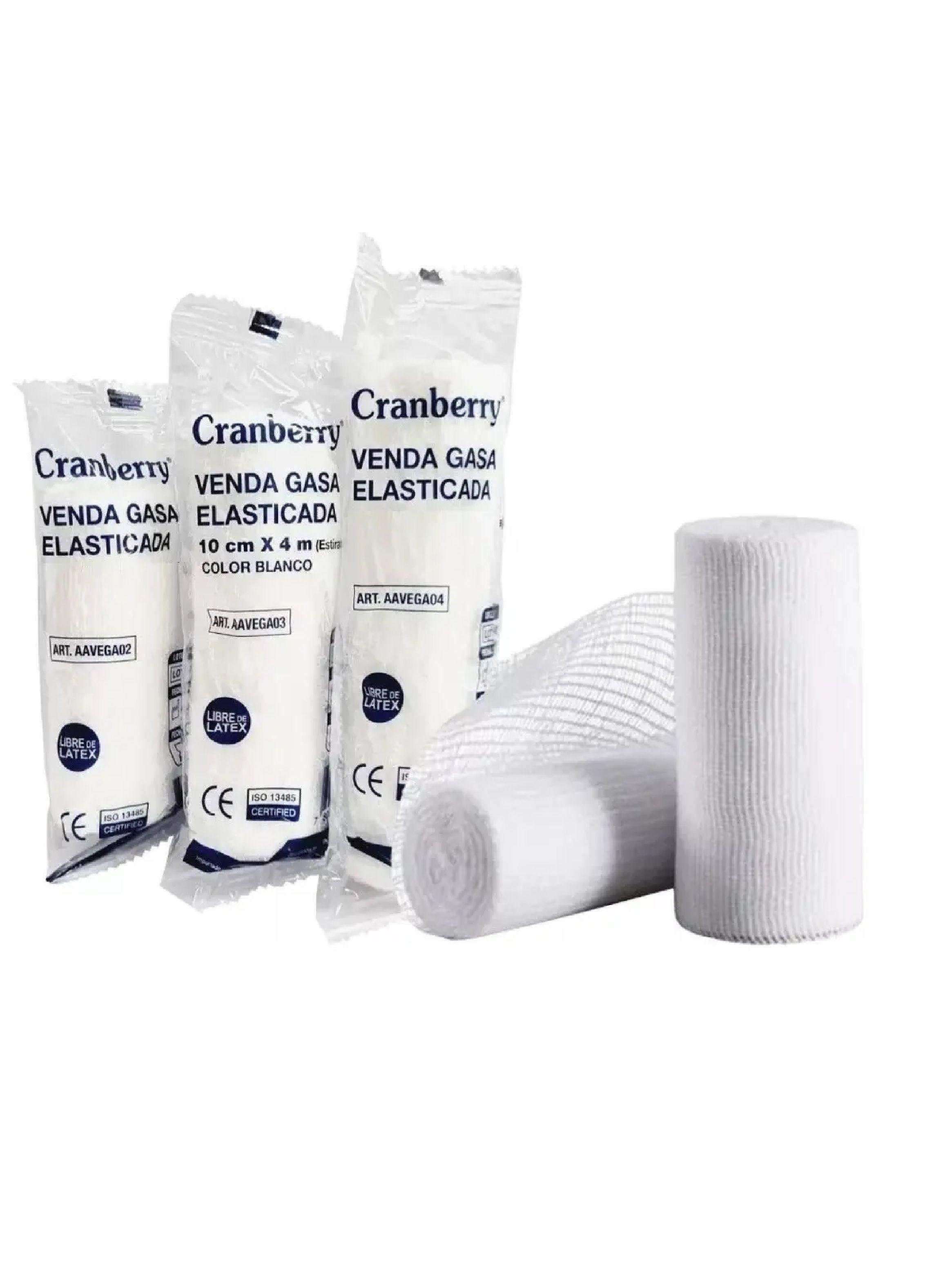 Venda Gasa Elasticada Blanca Cranberry 10cm X 4mts 20 Unds-3