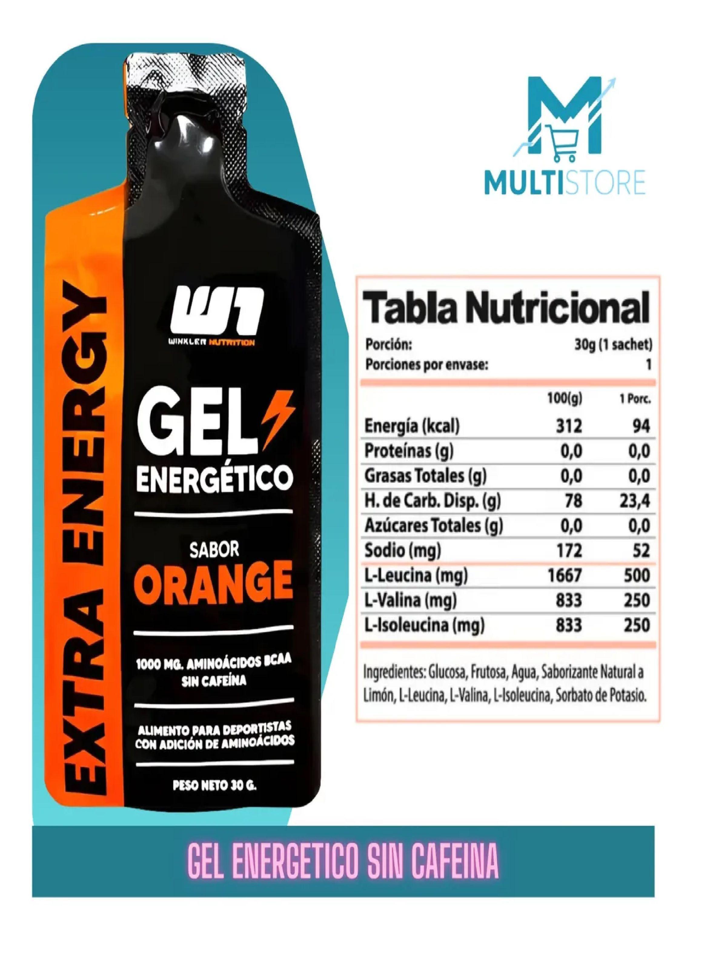 Gel Energetico Boost Winkler Nutrition 31g Carbo Naranja-4
