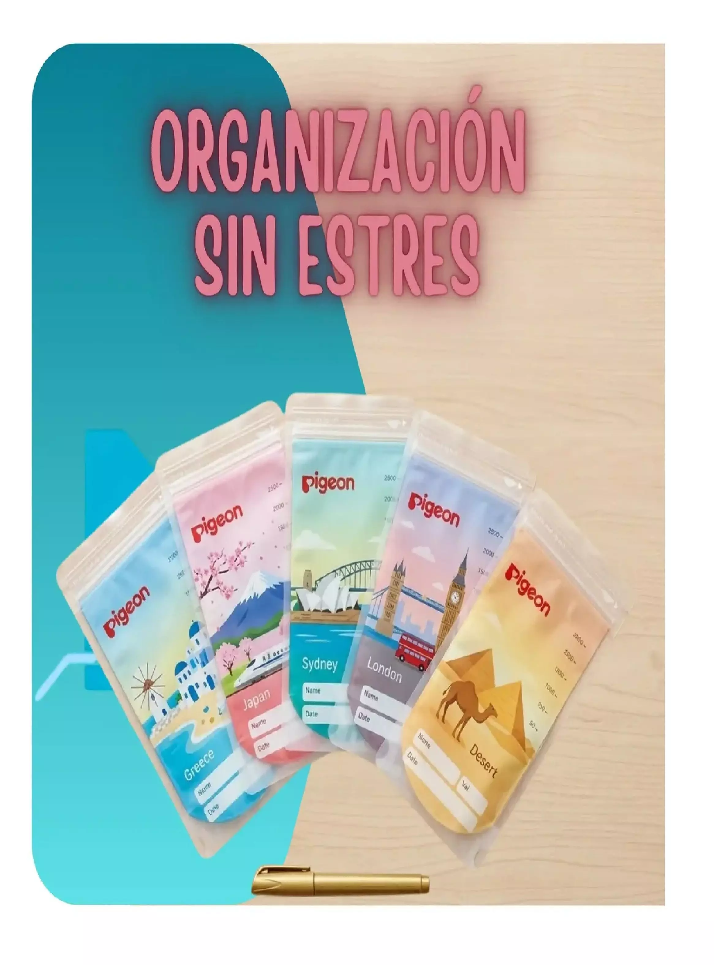 Bolsas Almacenamiento Leche Materna Pigeon 120ml 25 Unidades-2