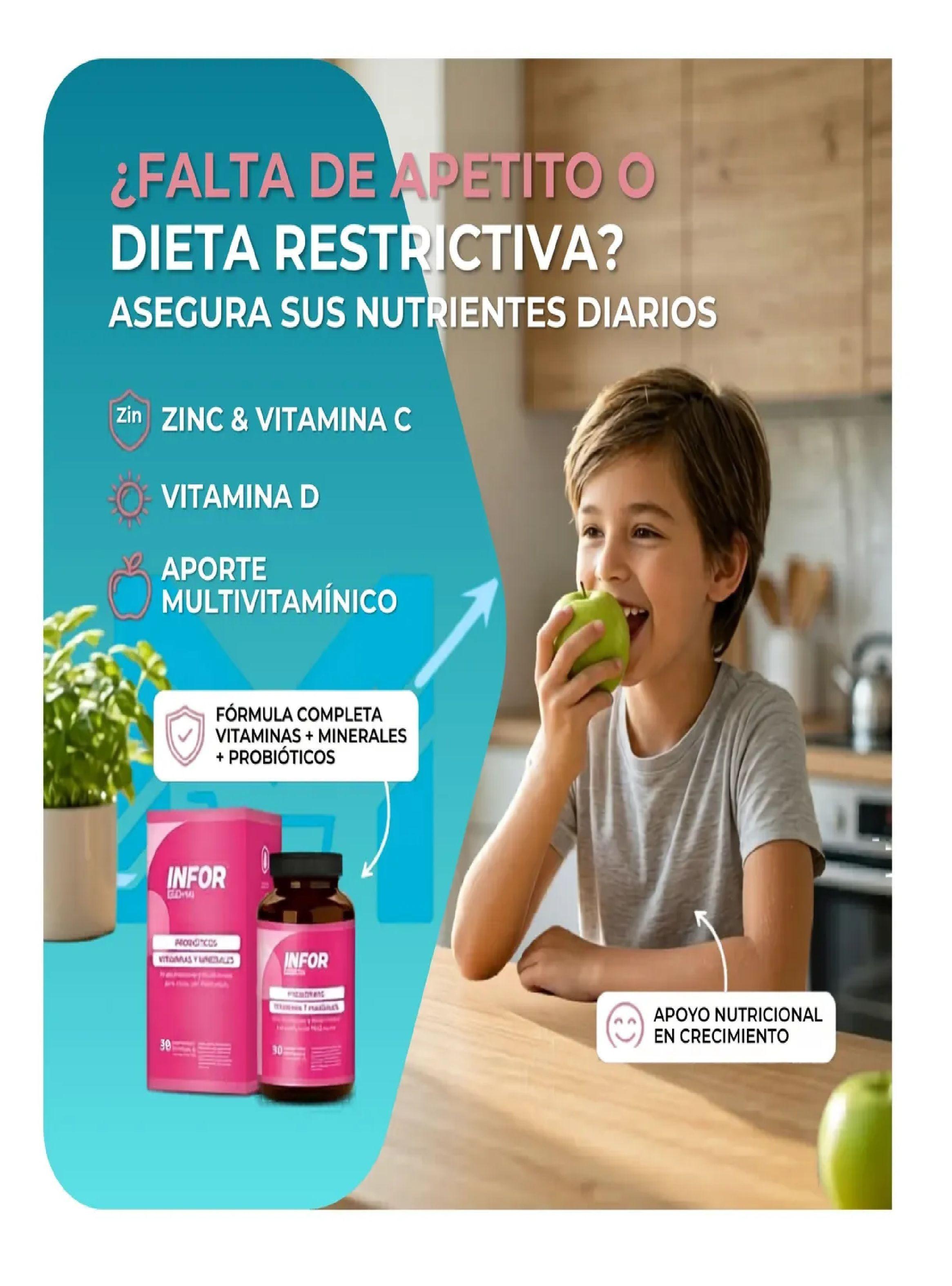 Infor Pro Kids Probioticos Vitaminas Y Minerales 30 Mastic-2