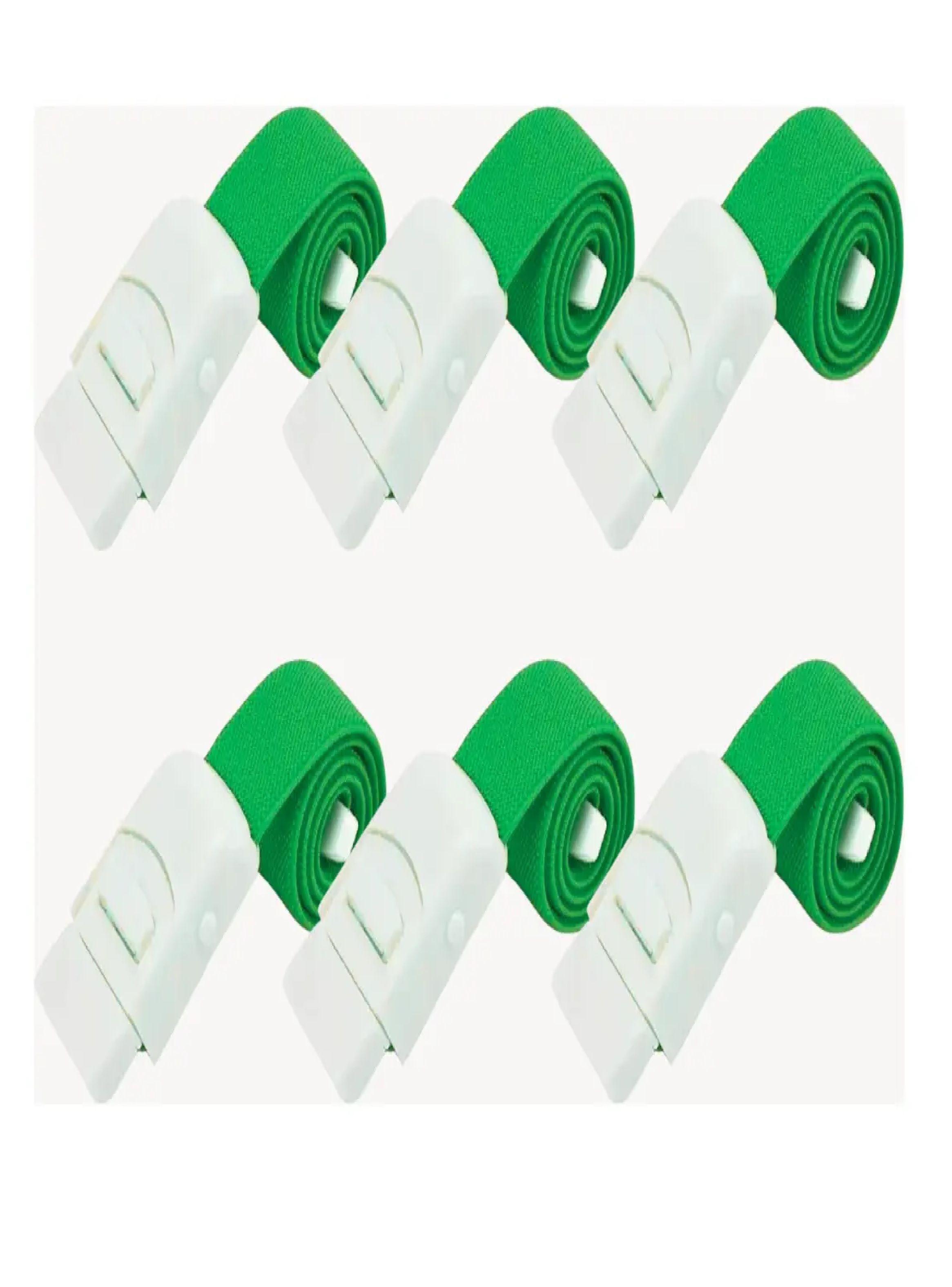 Torniquete Ligadura Elastico Hebilla Medicas Verde 6 Unids-0