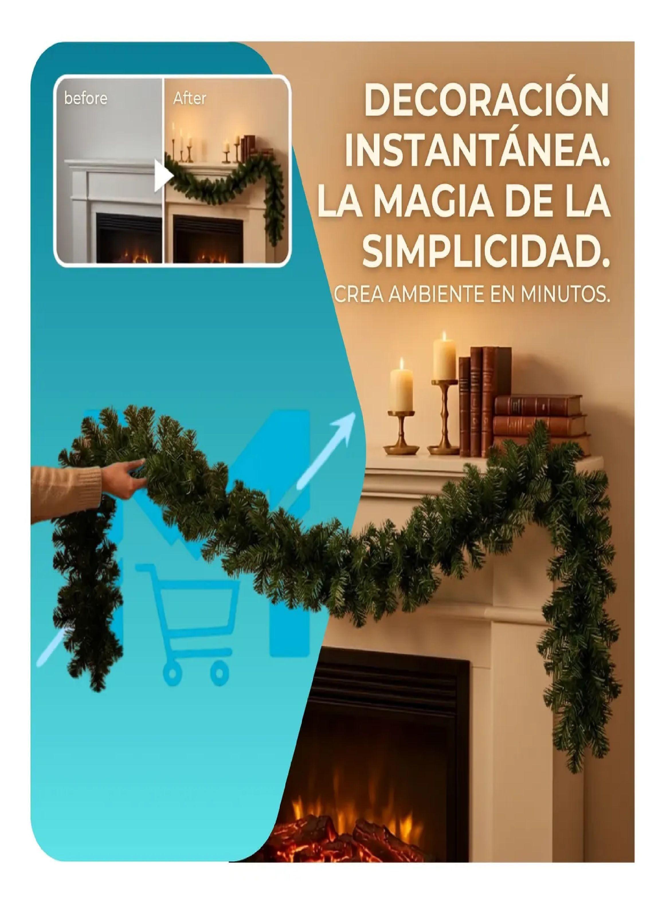 Guirnalda Canadiense De Navidad 270 Cm Decoracion Festiva-3