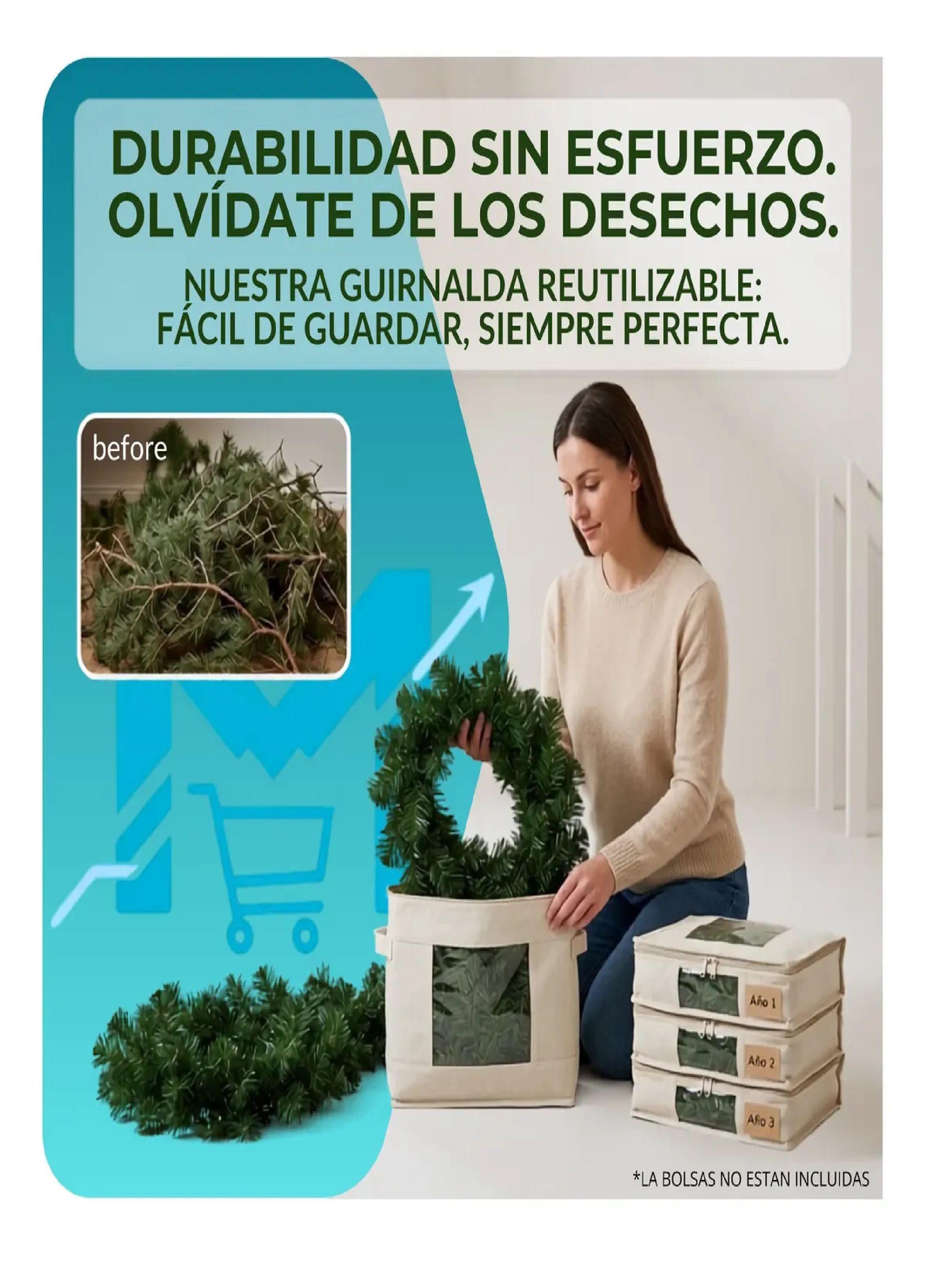 Guirnalda Canadiense De Navidad 270 Cm Decoracion Festiva-7