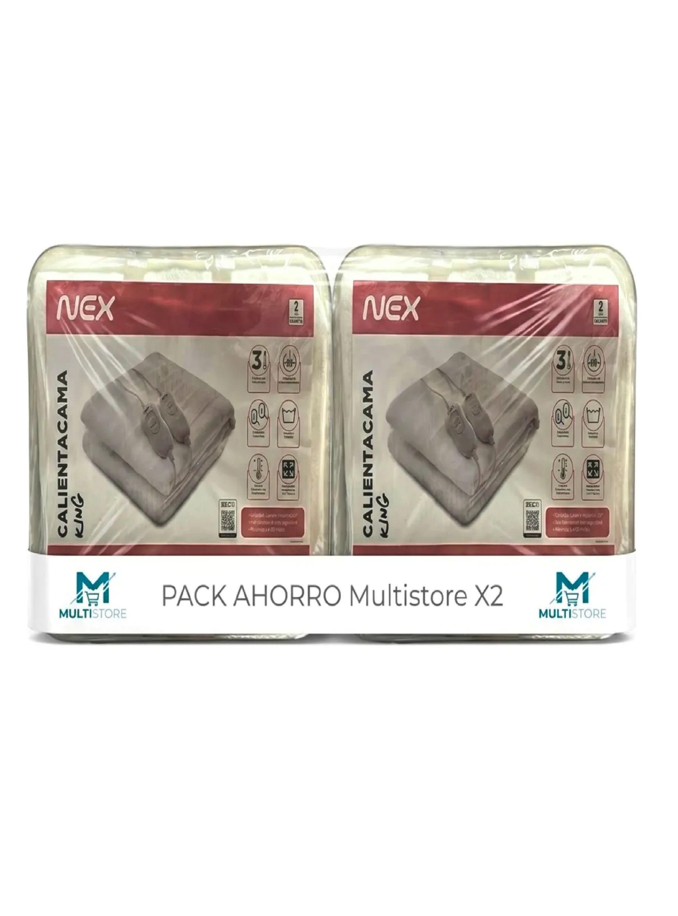 Pack X2 Calientacama King Size Nex 2x60w Ccking Blanco-0