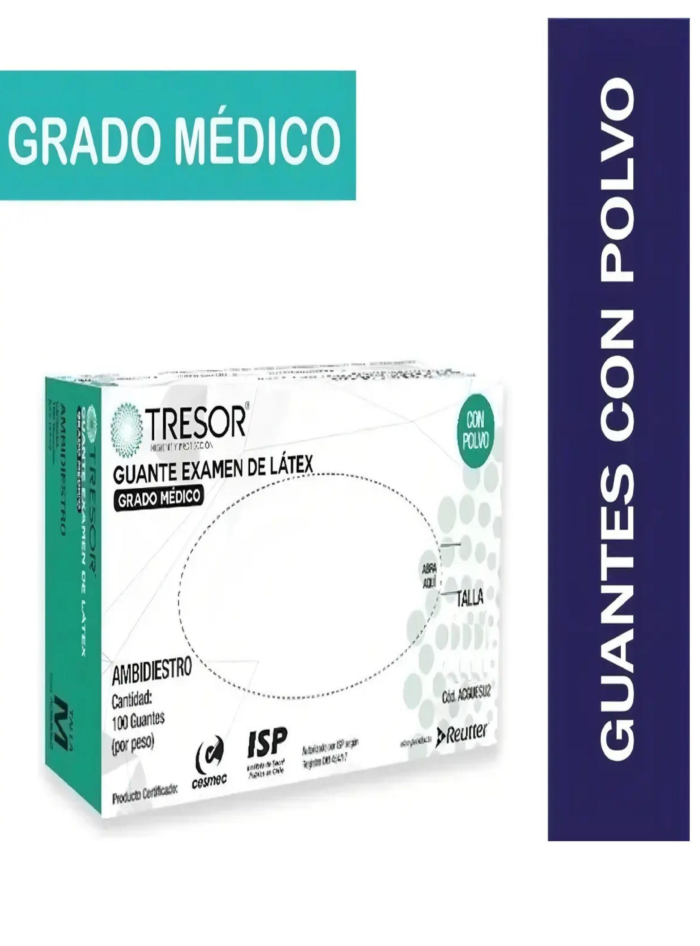 Guantes Blanco Latex Tresor Talla S Caja De 100 Unidades-3