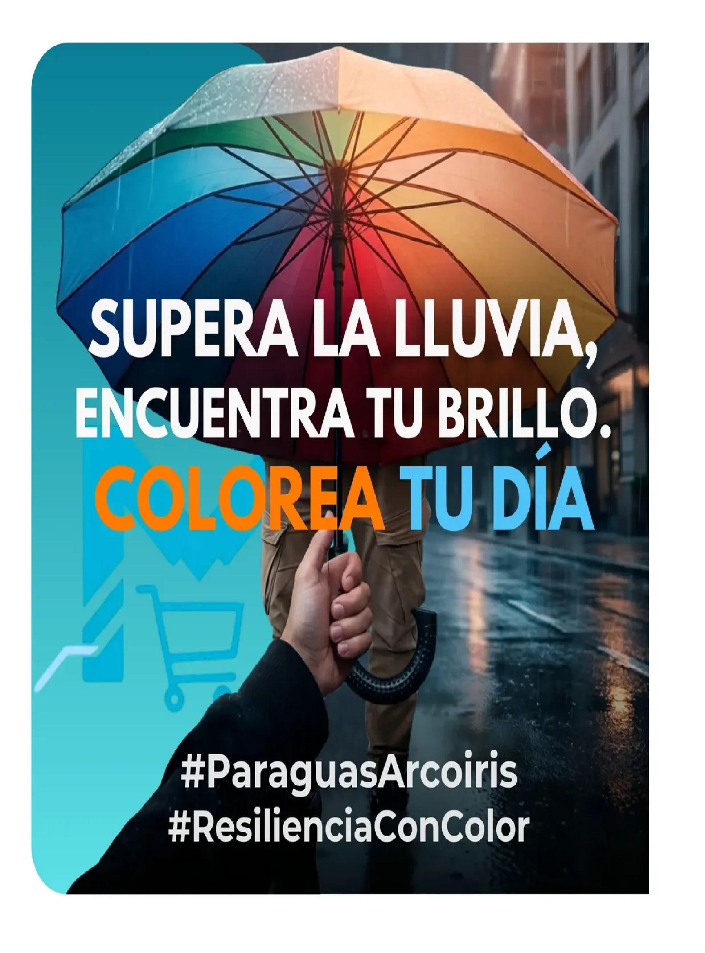 Paraguas Arcoiris Grande Automatico 16 Varillas Reforzado-2