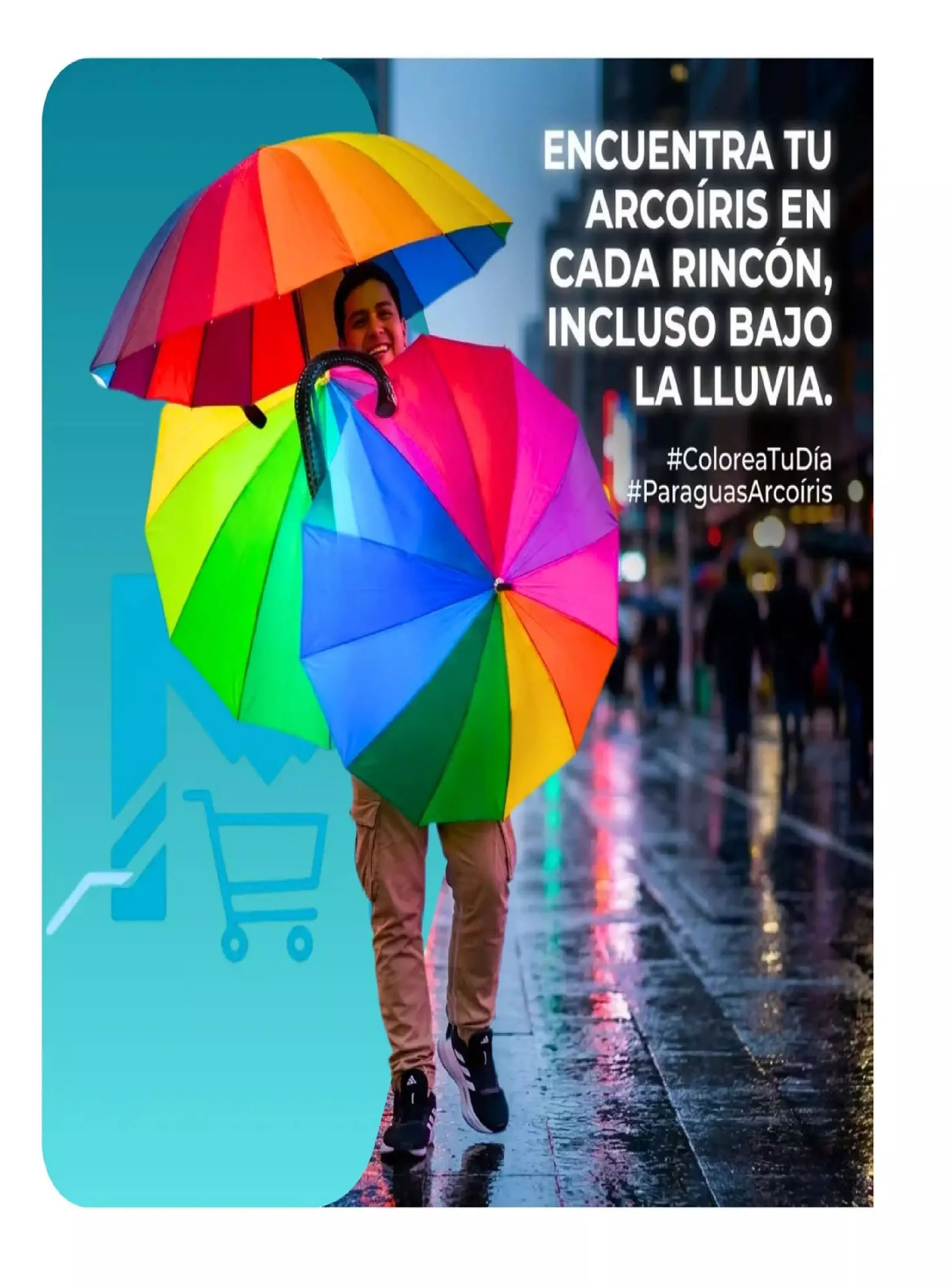 Paraguas Arcoiris Grande Automatico 16 Varillas Reforzado-3