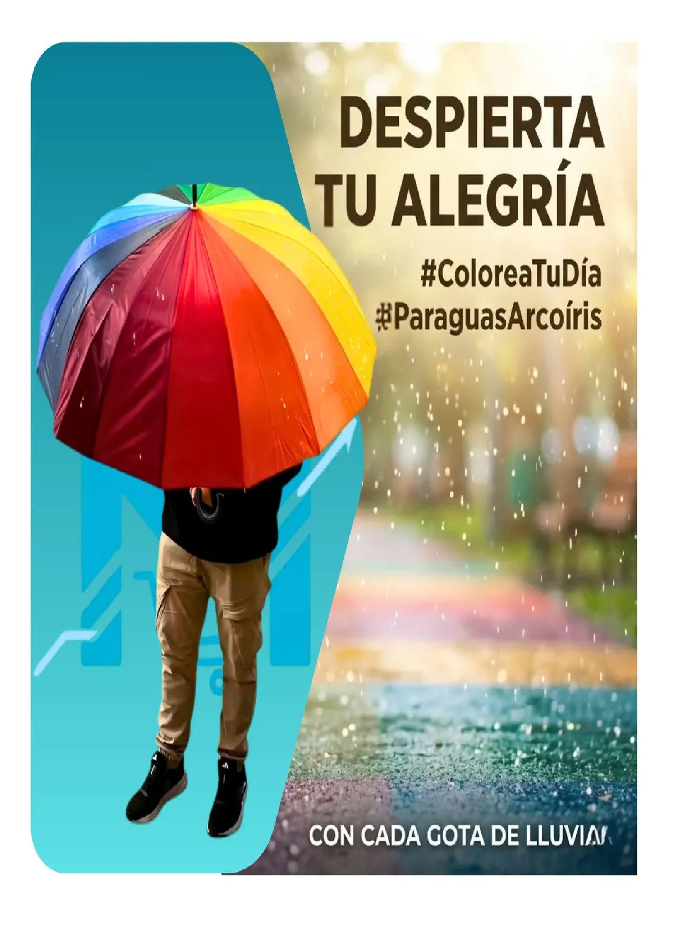 Paraguas Arcoiris Grande Automatico 16 Varillas Reforzado-4