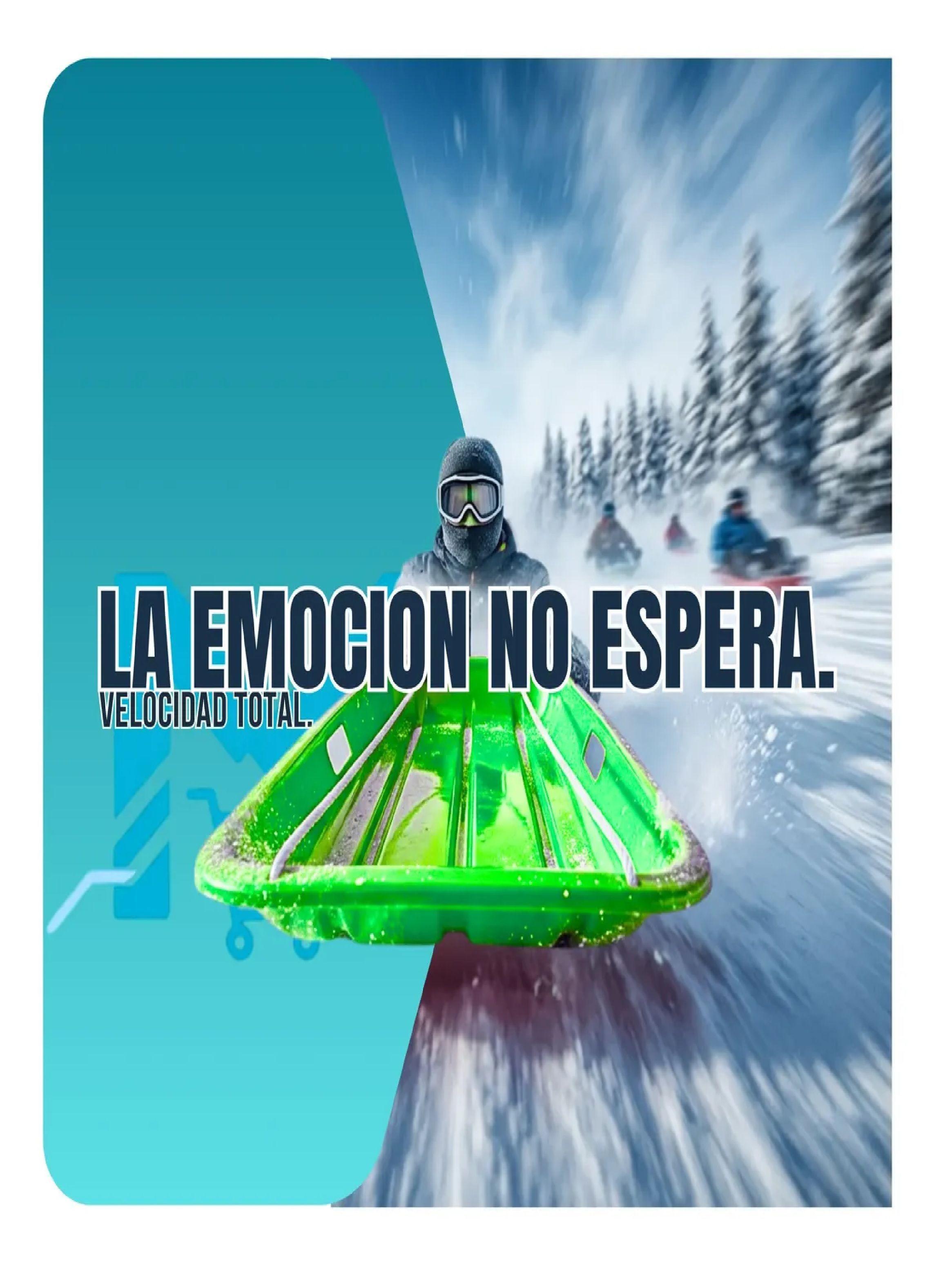 Trineo Deslizante Para Nieve Port til 65x38 Color Verde-3