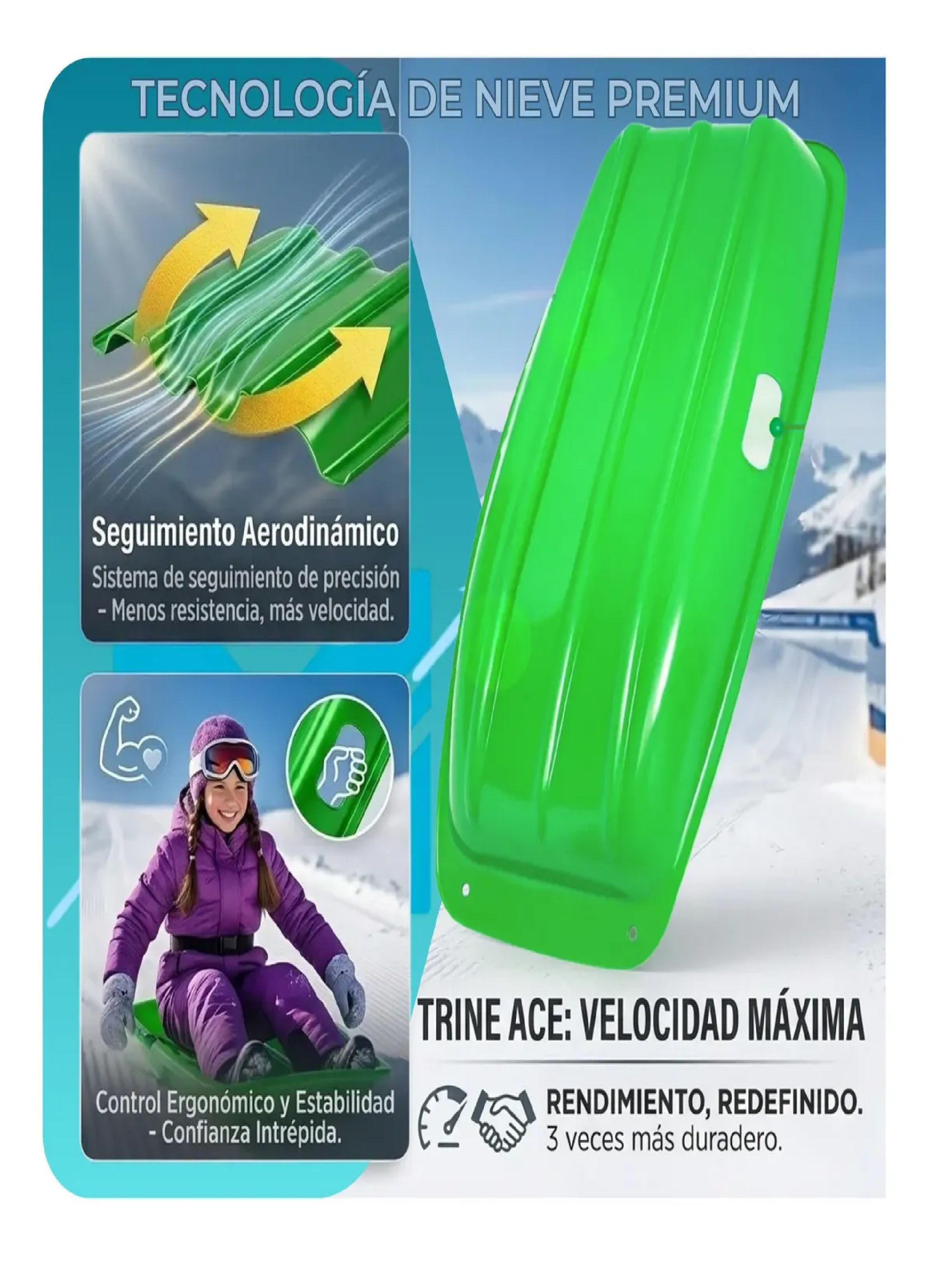 Trineo Deslizante Para Nieve Port til 65x38 Color Verde-4