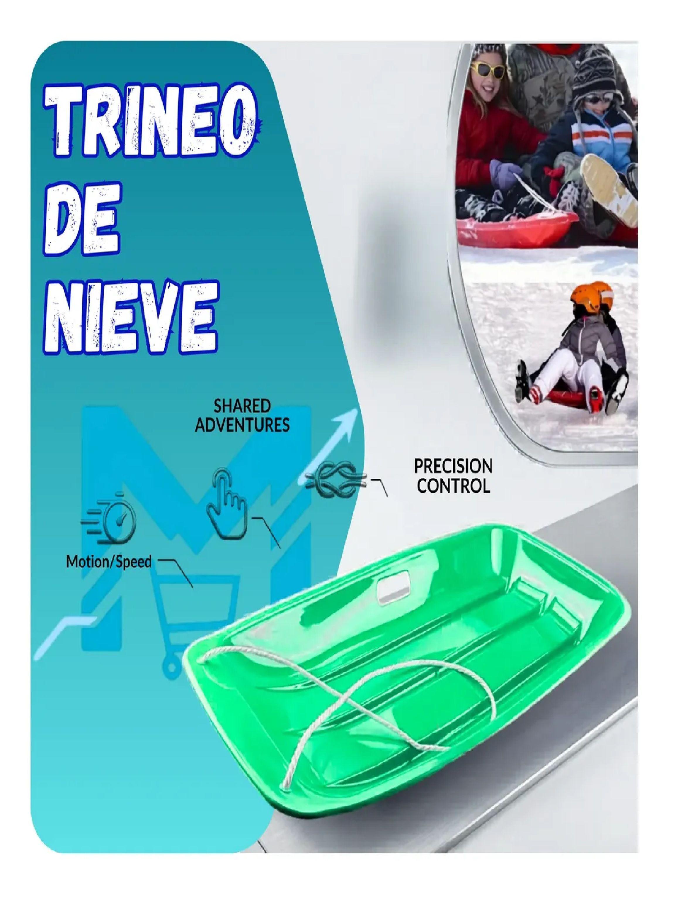Trineo Deslizante Para Nieve Port til 65x38 Color Verde-5