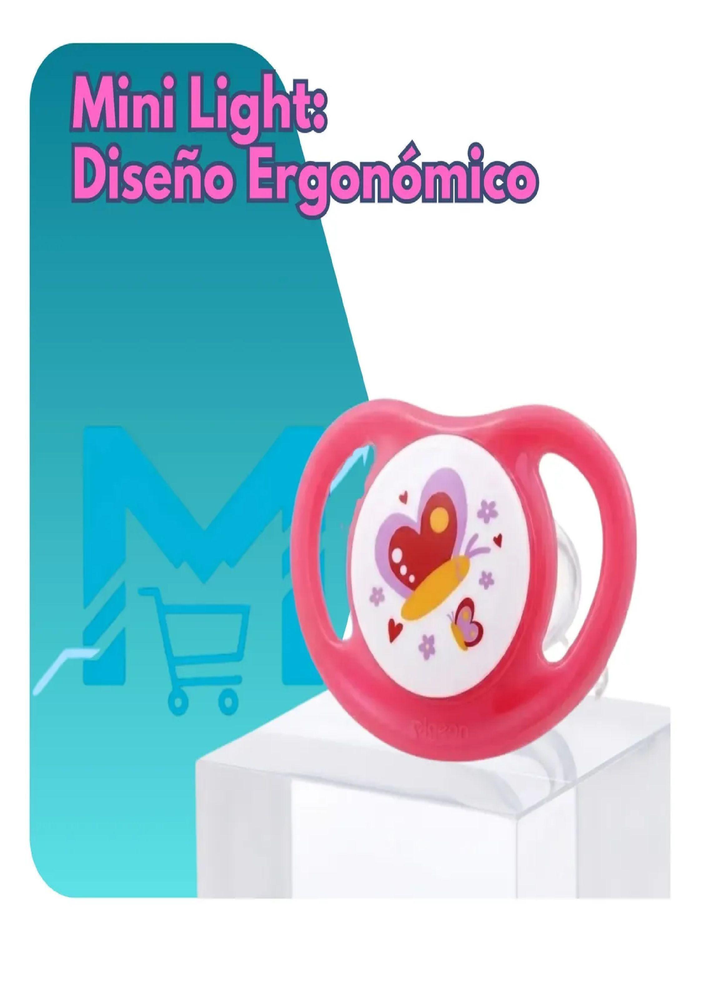Chupete Mini Light 2 Pcs Odontologico Pigeon Libre Bpa Rojo Verde-5