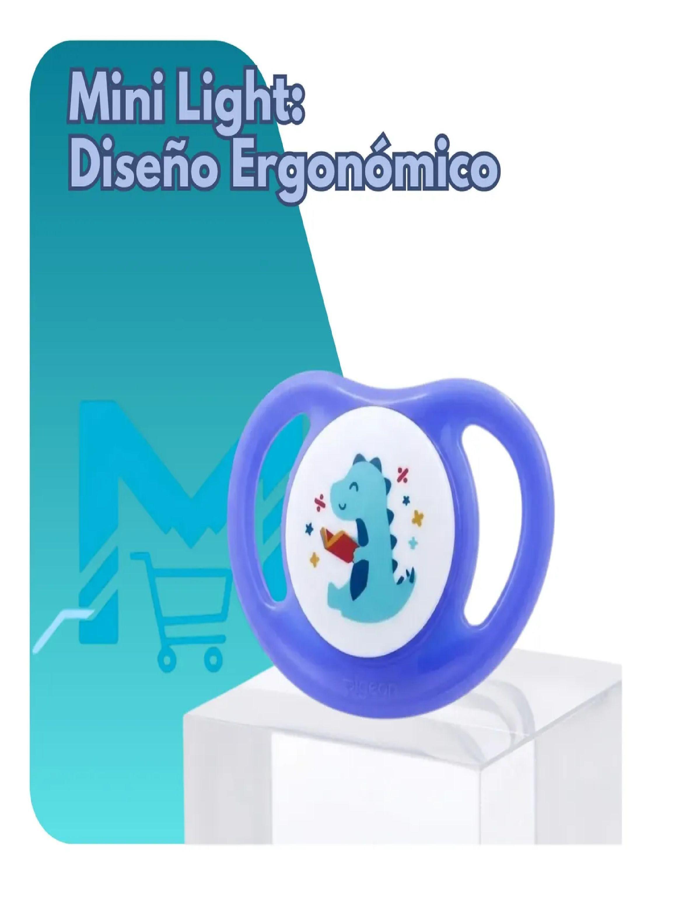 Chupete Mini Light 2 Pcs Odontologico Pigeon Libre Bpa Blue Verde-2