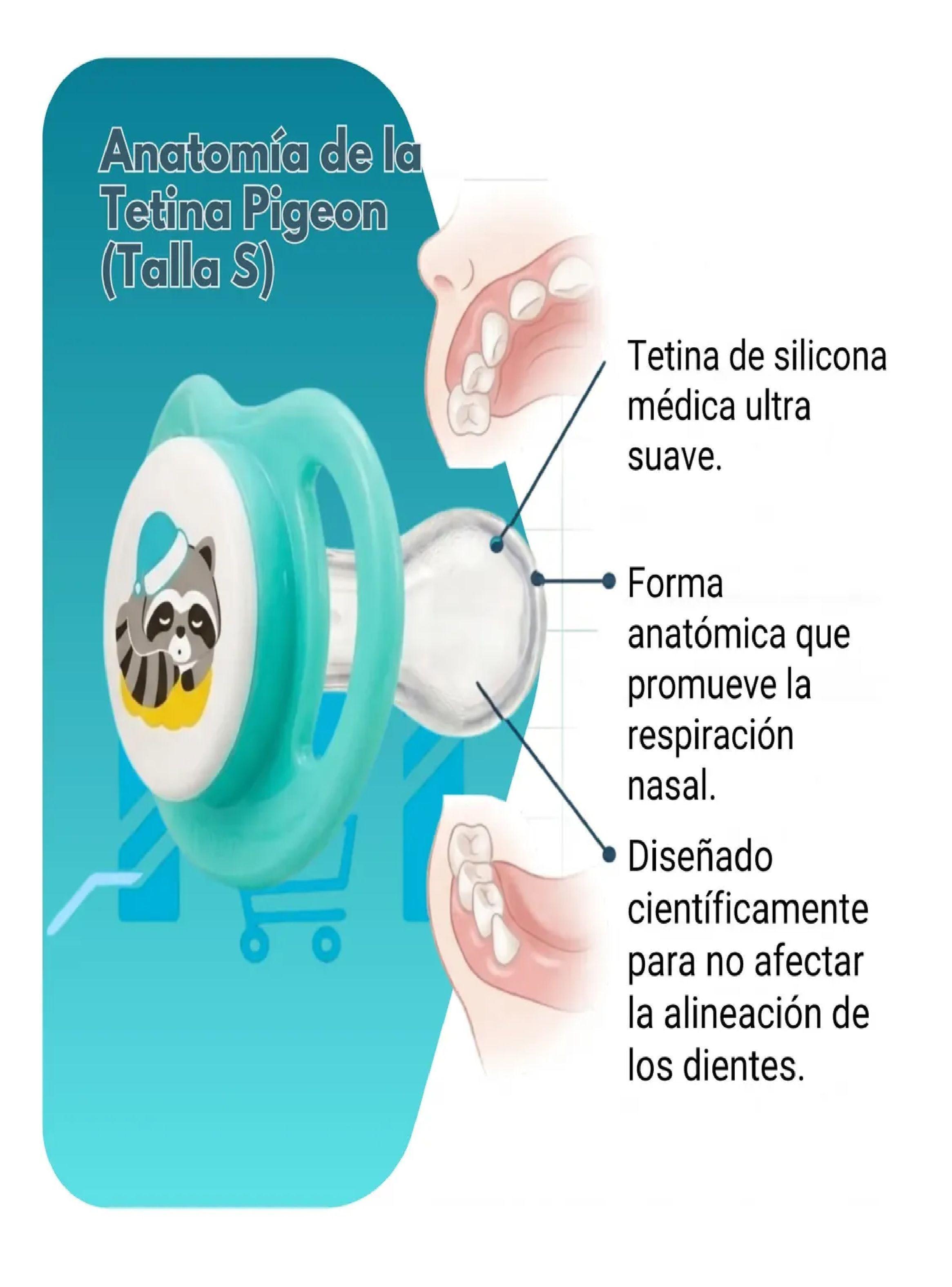 Chupete Mini Light 2 Pcs Odontologico Pigeon Libre Bpa Blue Verde-3