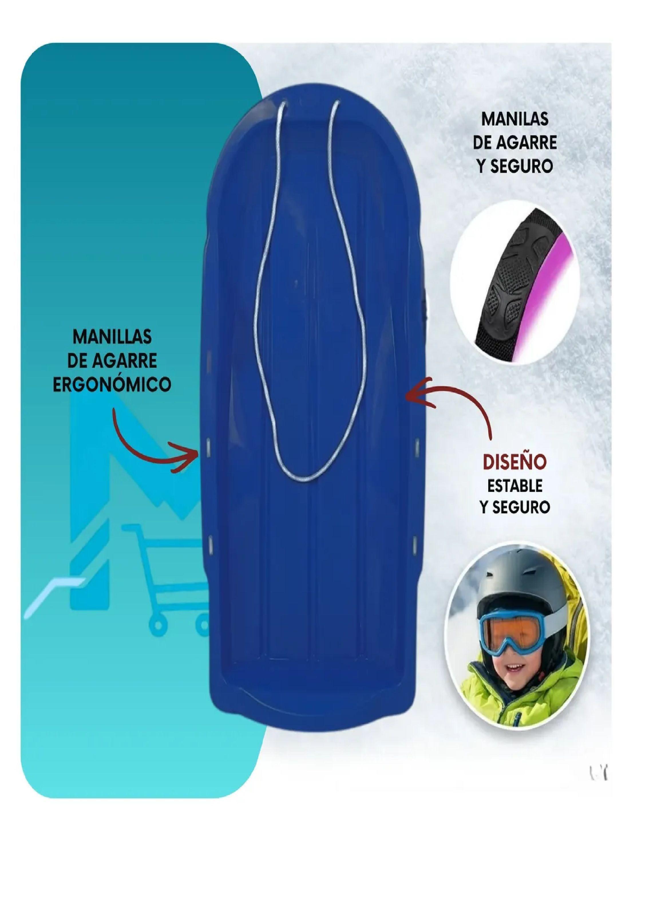 Trineo Nieve Deslizante Con Agarre Y Cuerda Ni os Y Adultos Azul-4