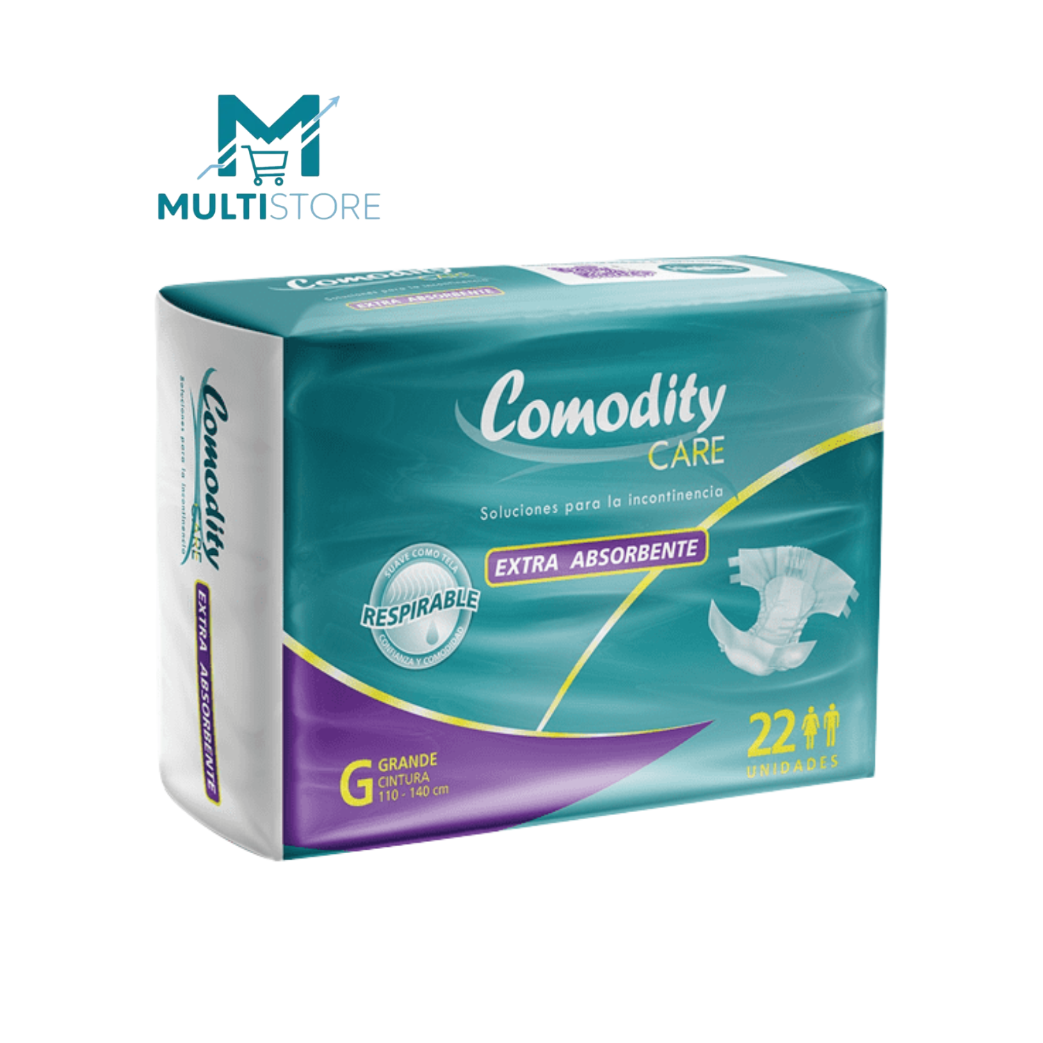 Pañal Adulto Higieclin Plus Care  X22 Con Aloe Vera -3