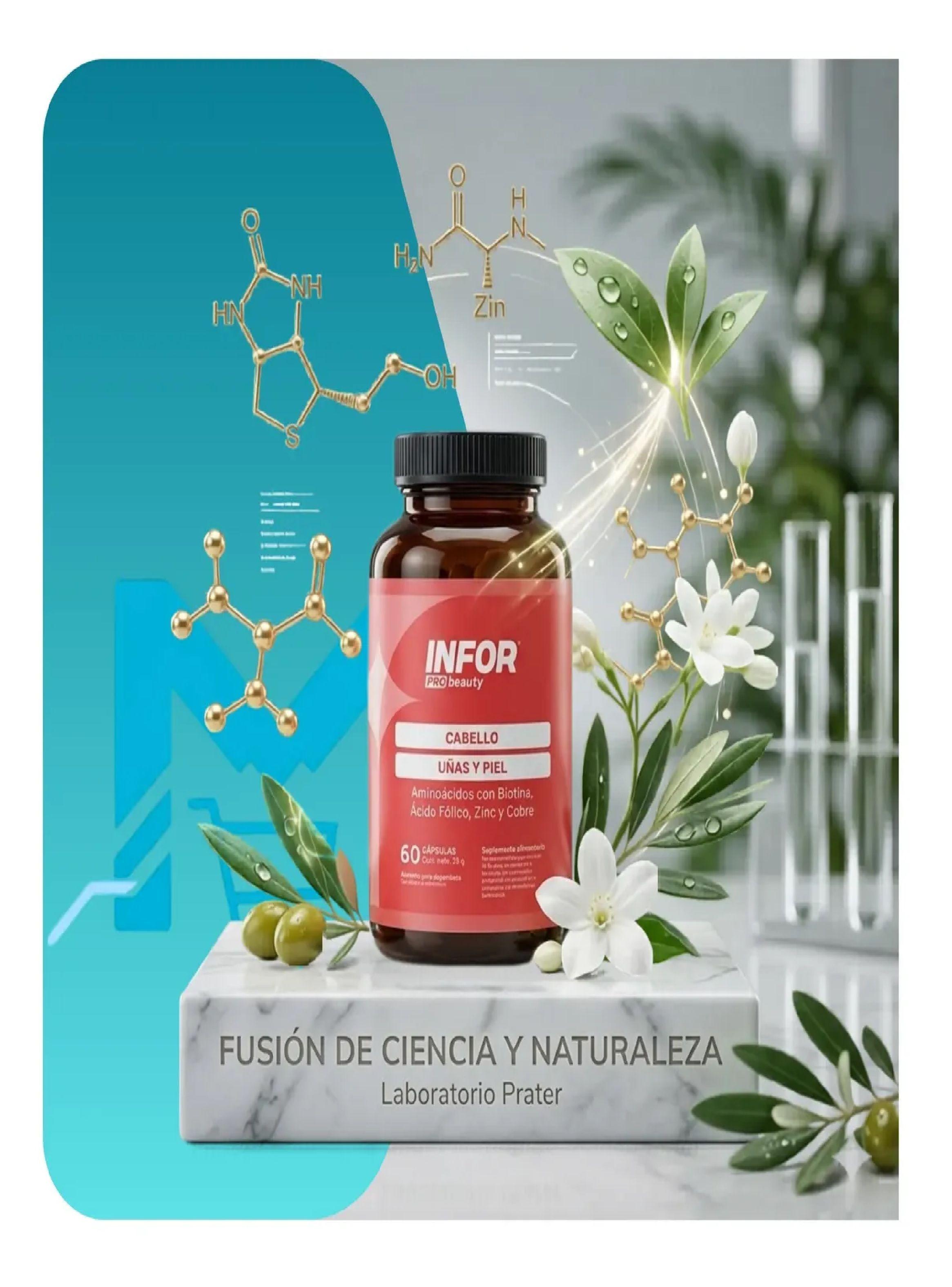 Infor Pro Beauty Prater Piel Cabello U as 60 Caps-2