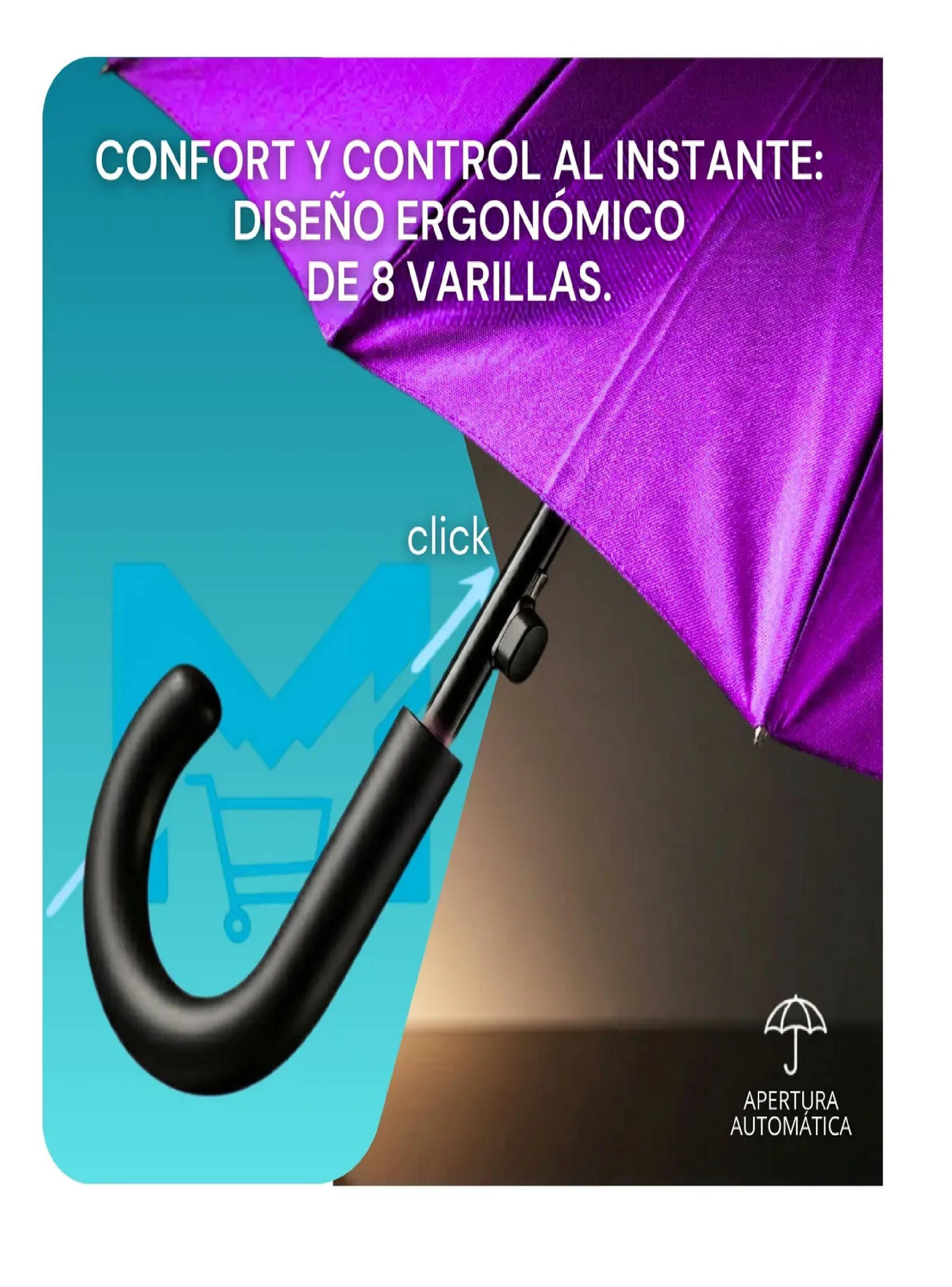 Paraguas Ejecutivo Automatico 100cm Proteccion Uv Reforzado Morado-1