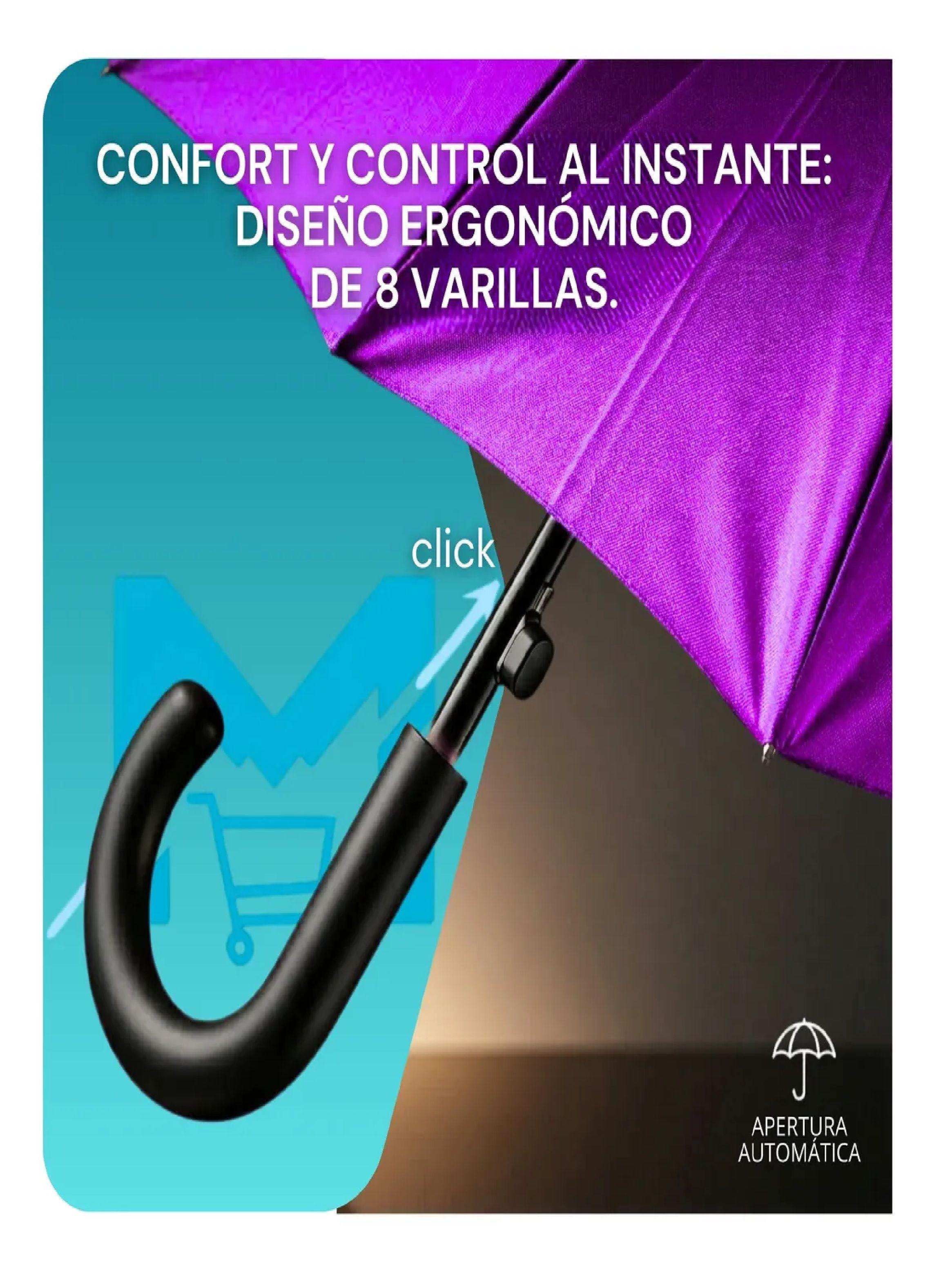 Paraguas Ejecutivo Automatico 100cm Proteccion Uv Reforzado Morado-1