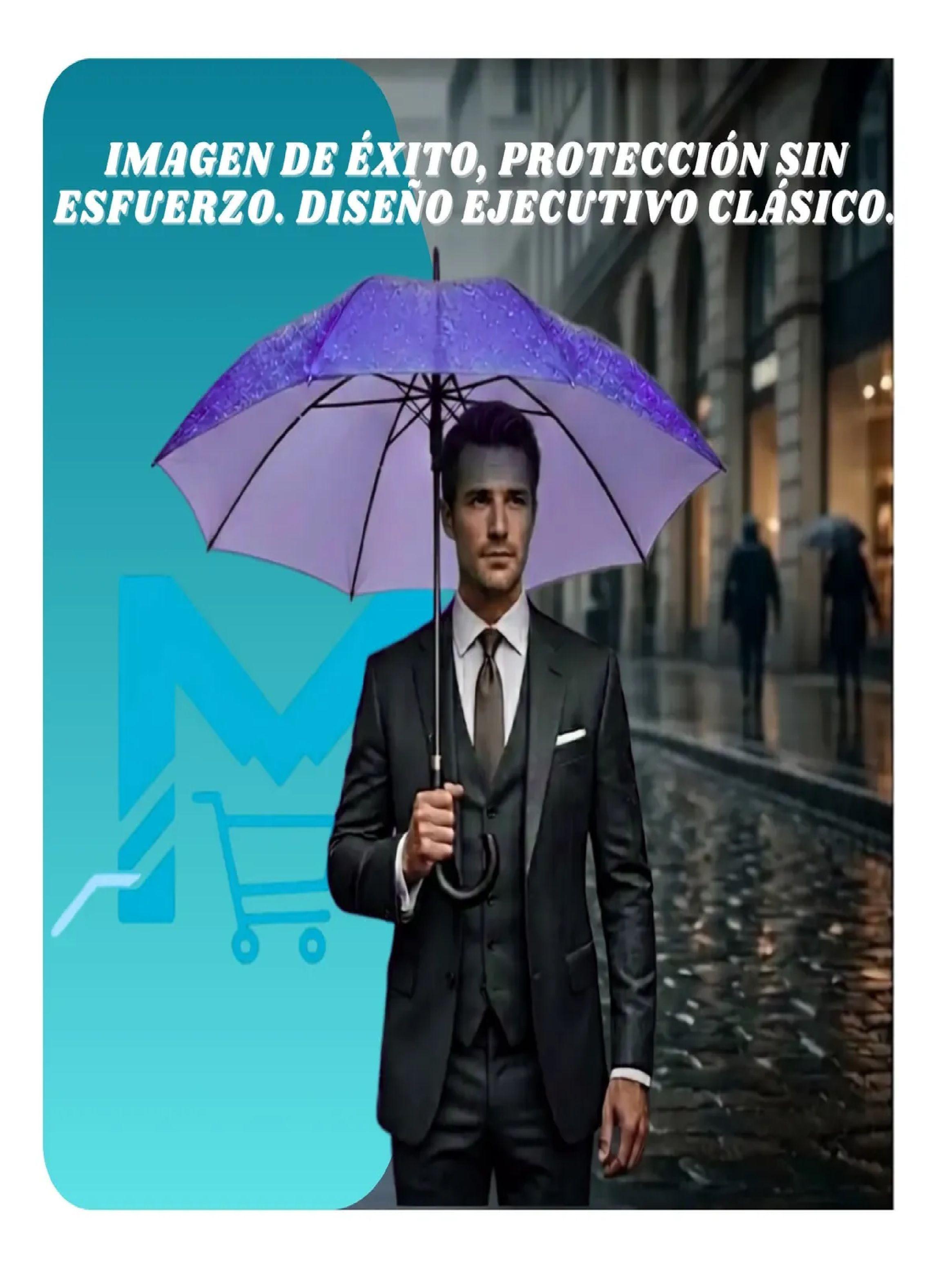Paraguas Ejecutivo Automatico 100cm Proteccion Uv Reforzado Morado-5