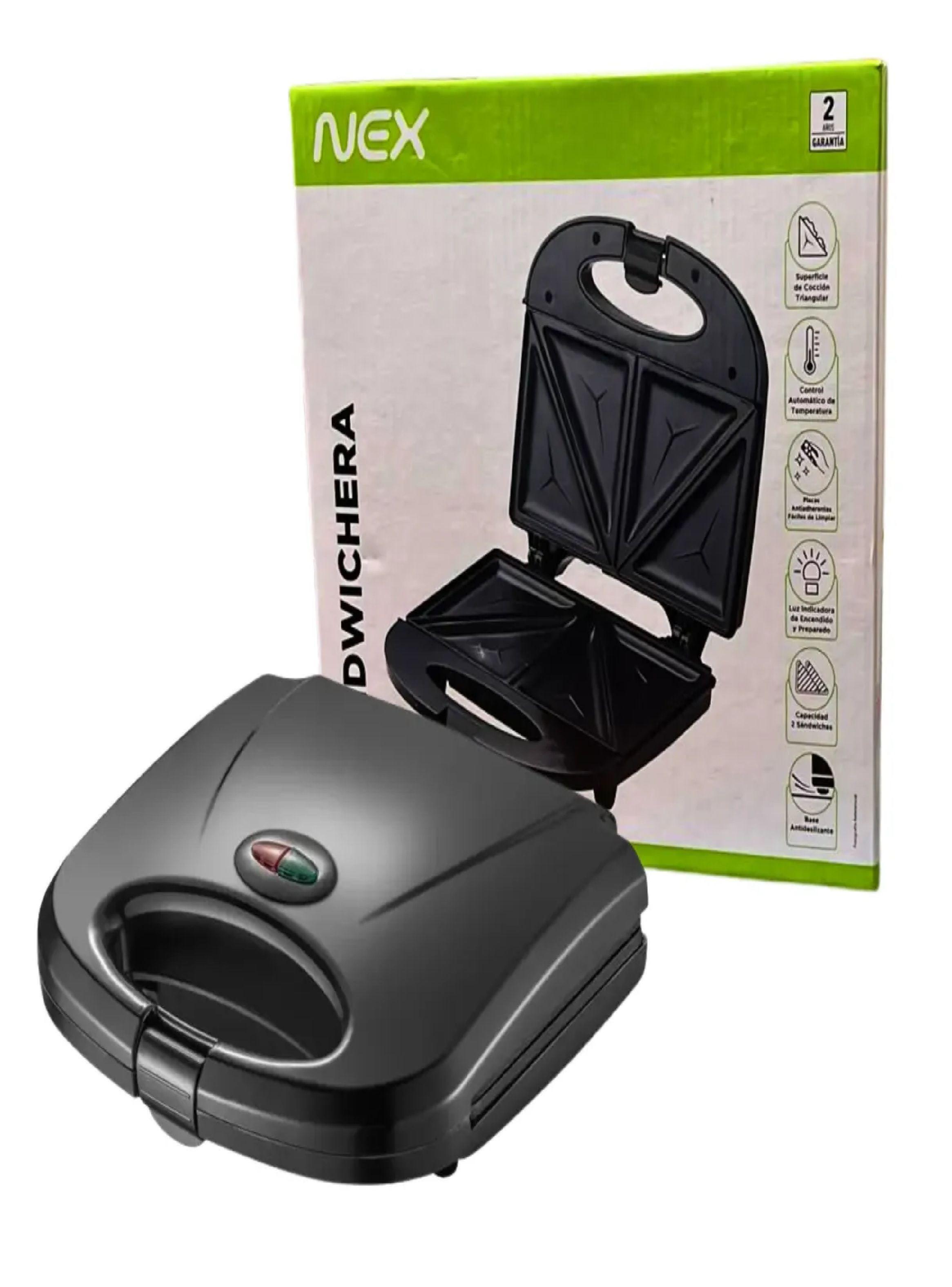 Sandwichera Electrica Nex Sw14530 Negro Tostador De Pan-0