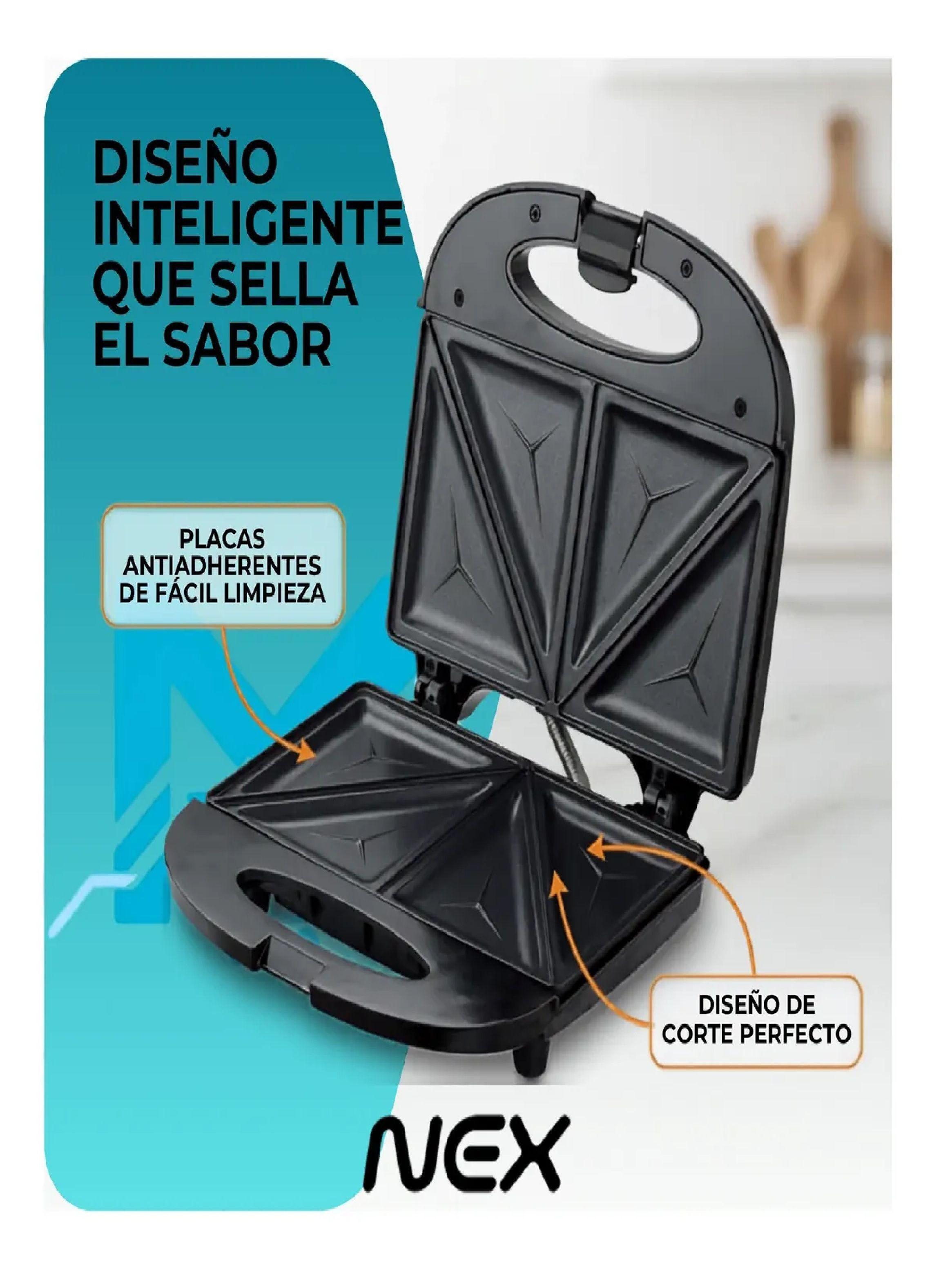 Sandwichera Electrica Nex Sw14530 Negro Tostador De Pan-6