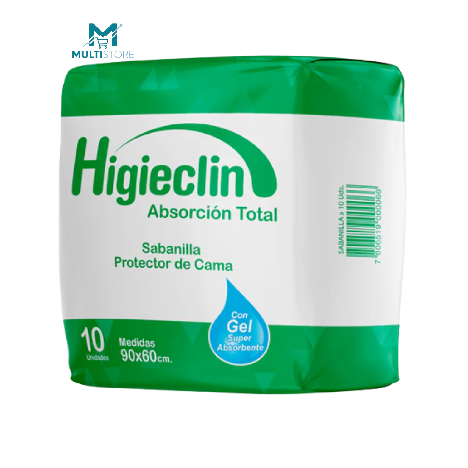 Sabanilla Protectora con Gel Higieclin 90x60 Cm X10 Unid Cubre Cama Unica-3