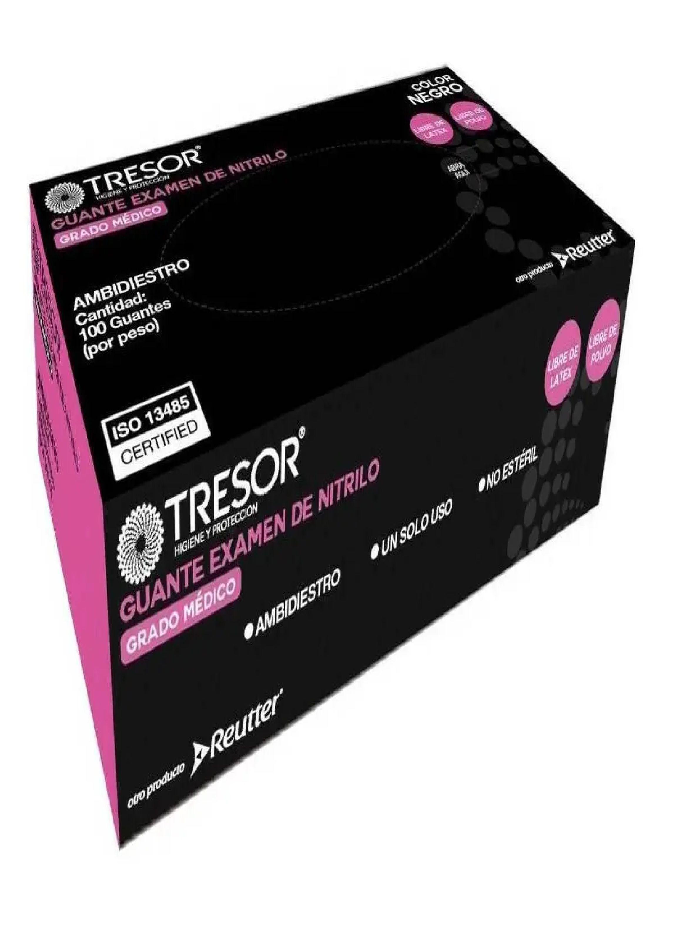 Guantes De Nitrilo Negro Tresor Talla Xl Pack X 1000 Und-2