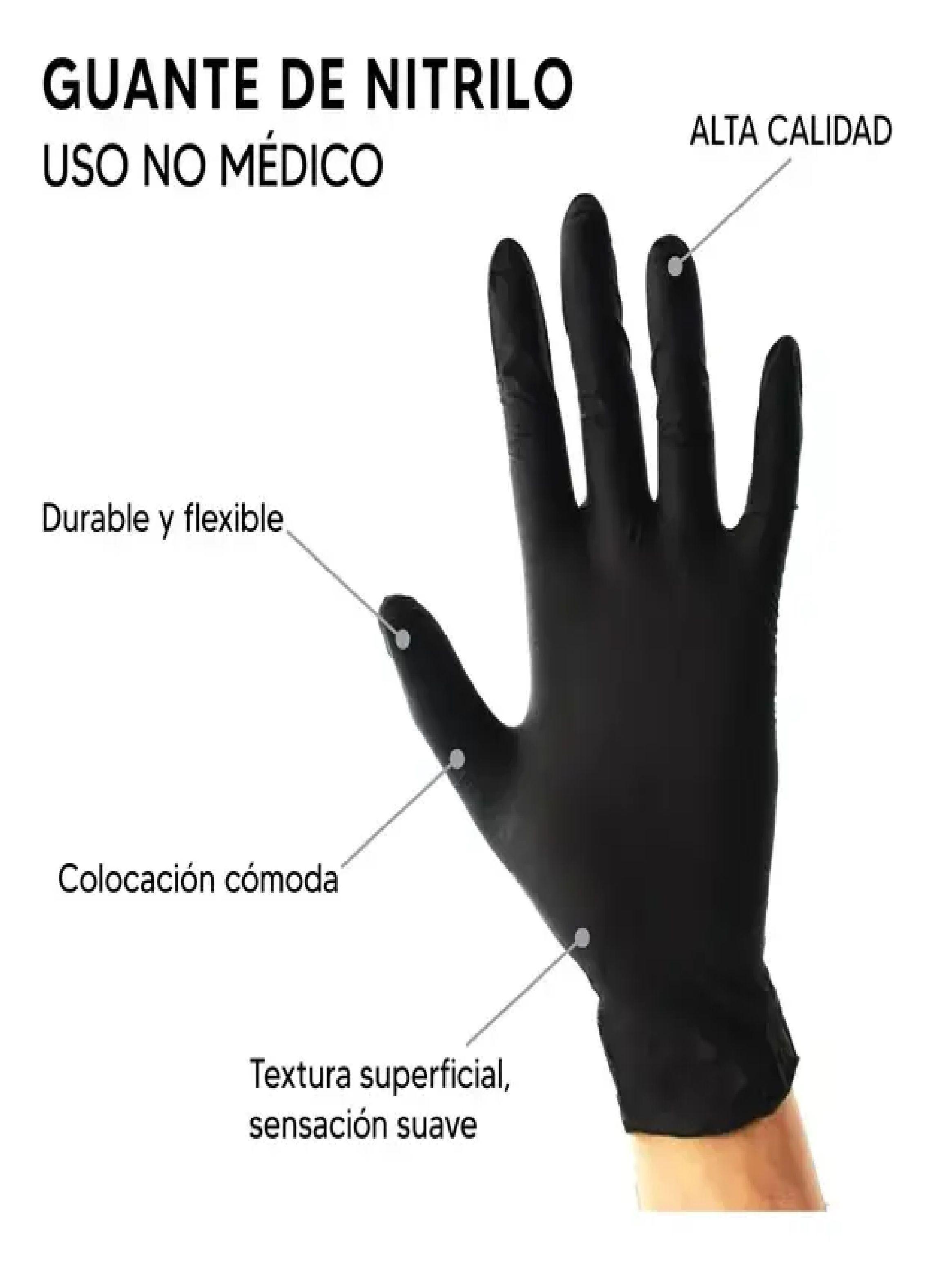 Guantes De Nitrilo Negro Tresor Talla Xl Pack X 1000 Und-4