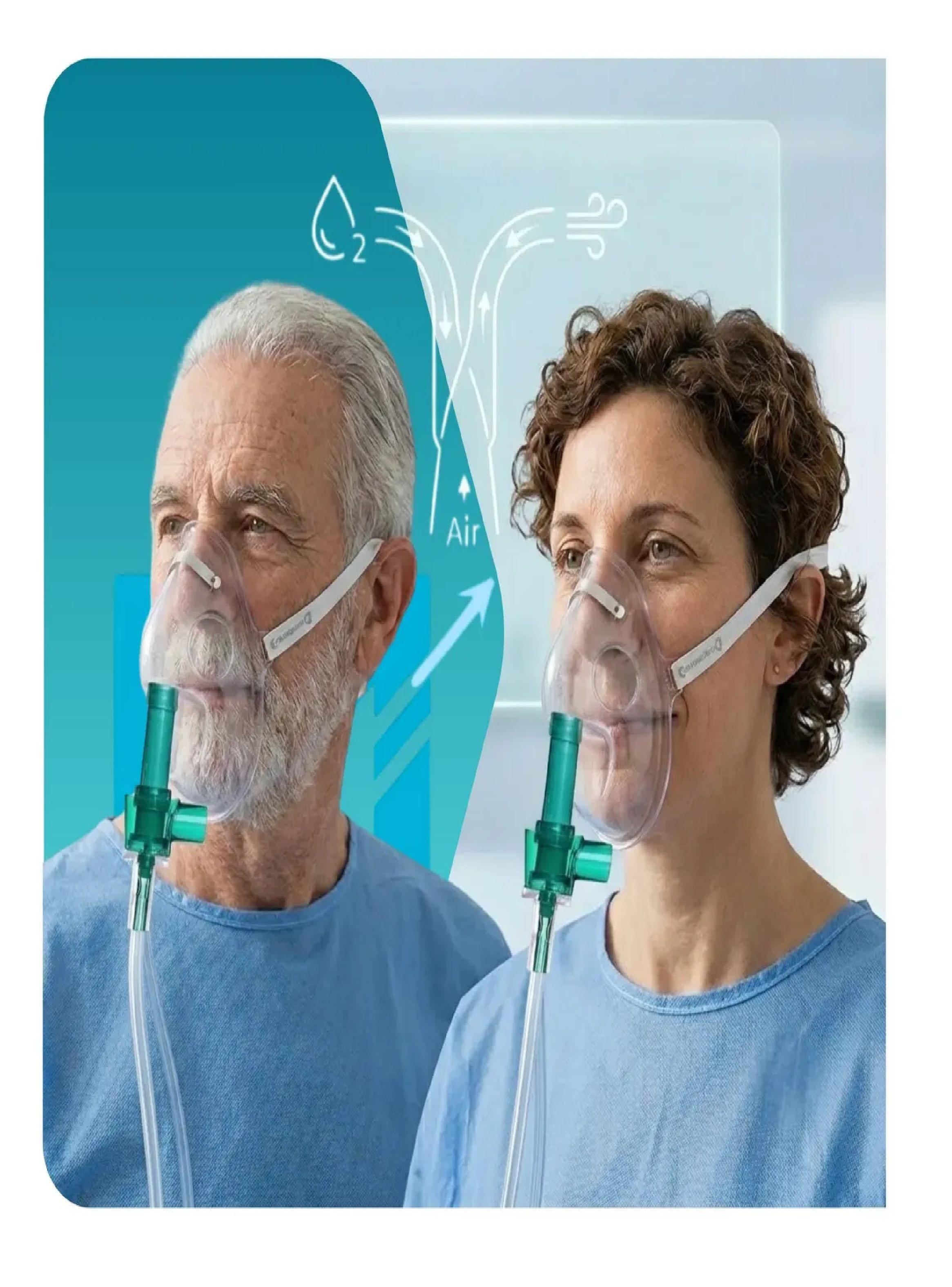 Mascarilla De Oxigeno Adulto Con Venturi Alto bajo Flujo-2
