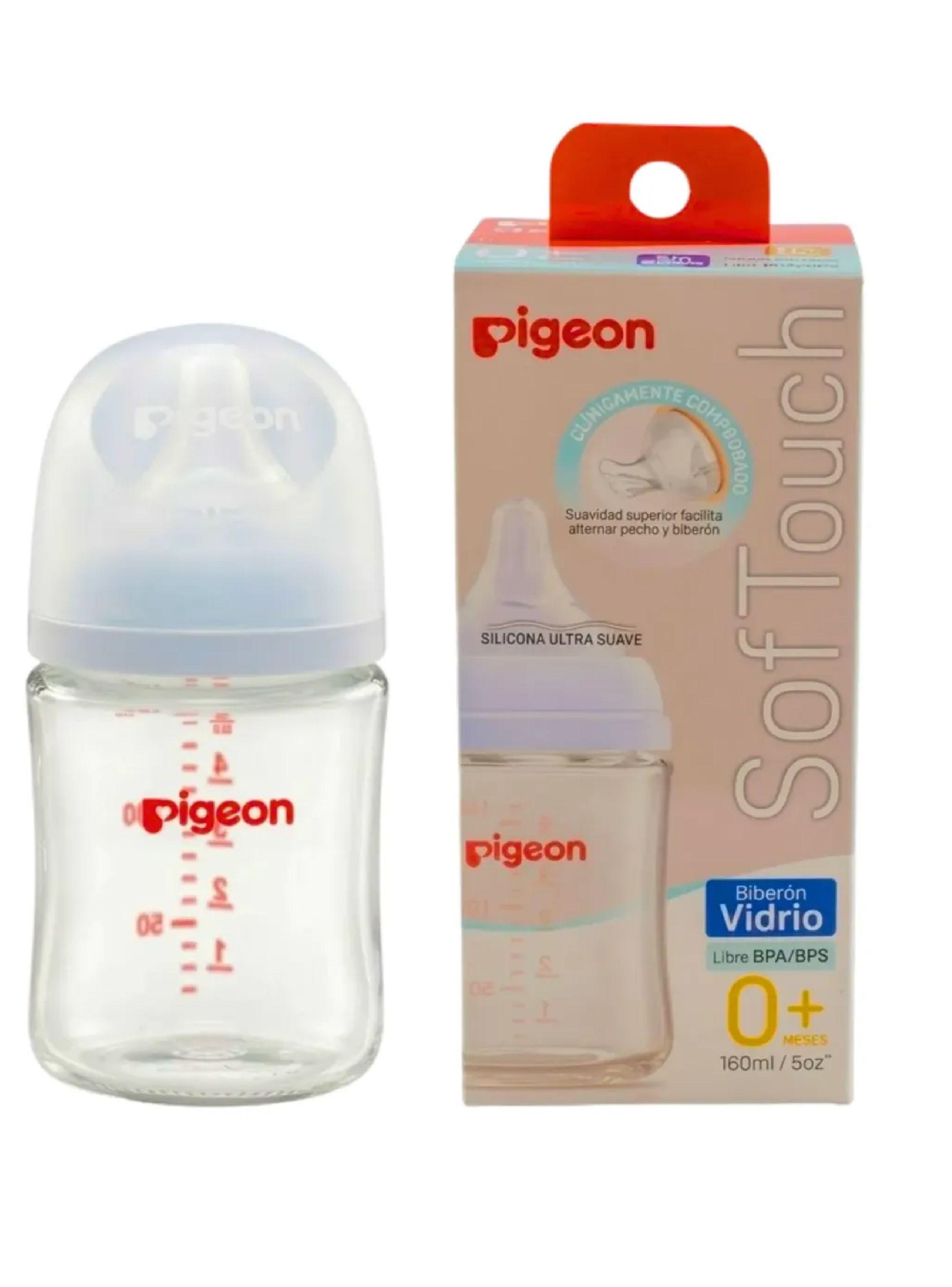 Biber n Vidrio 160ml Pigeon Softouch Antic licos Flujo Lento-0