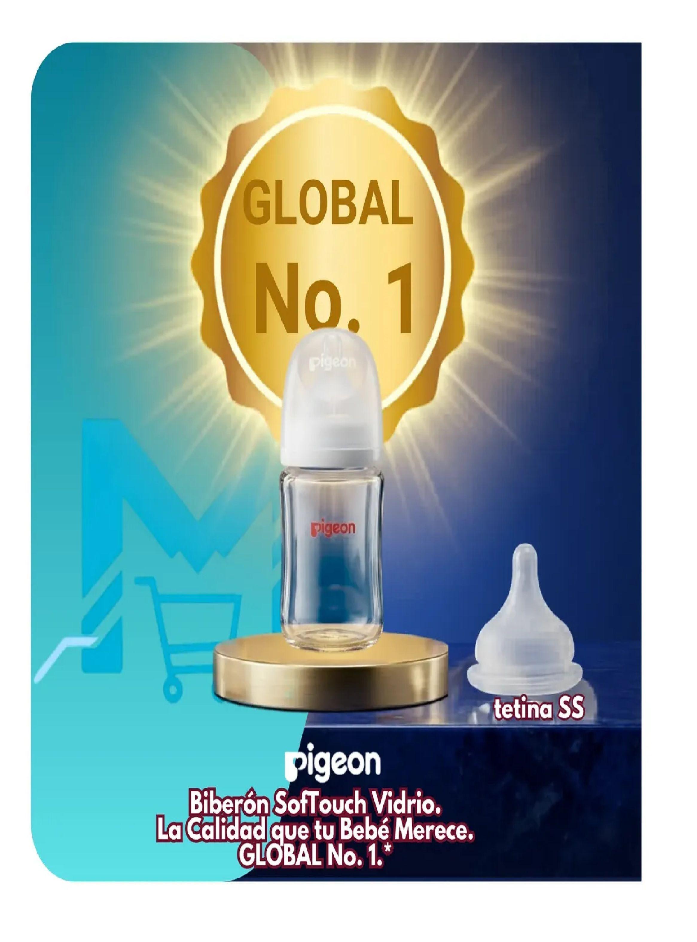 Biber n Vidrio 160ml Pigeon Softouch Antic licos Flujo Lento-5